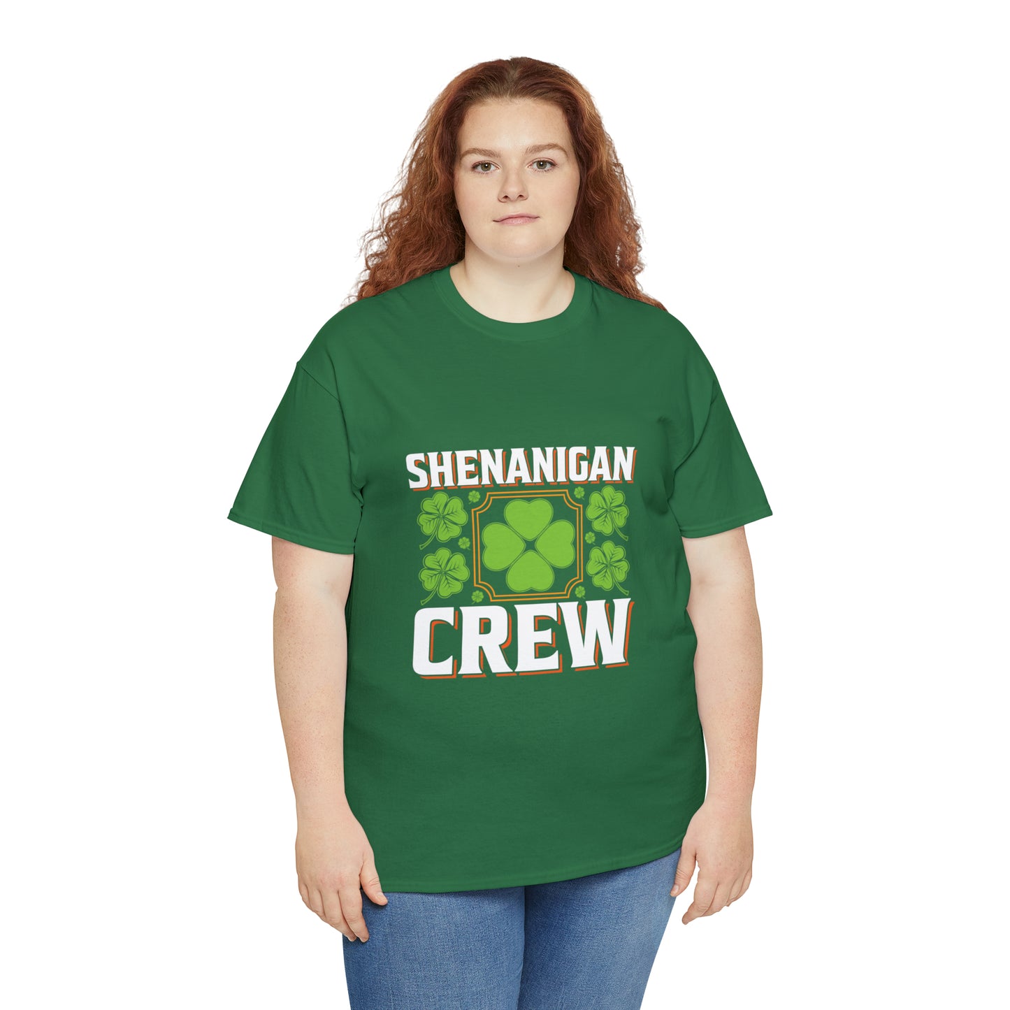 Unisex Shenanigan's Matching Family Shenanigans Crew St Patricks Day Heavy Cotton Tee