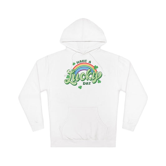 Unisex Four Leaf St Patricks Day Lucky Charm Rainbow Clover Hoodie