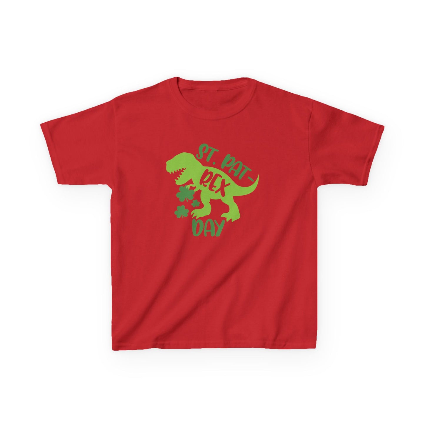 St Pat-Rex Day Dino St Patricks Day Kids Heavy Cotton Tee