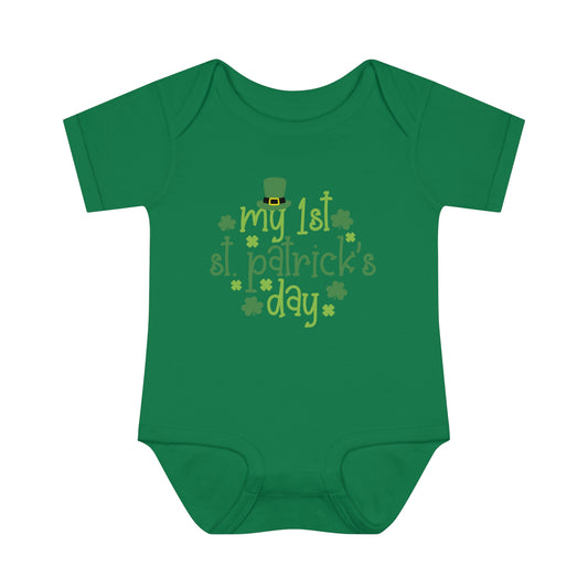 My First 1st St Patricks Day Infant Onesie Baby Rib Bodysuit