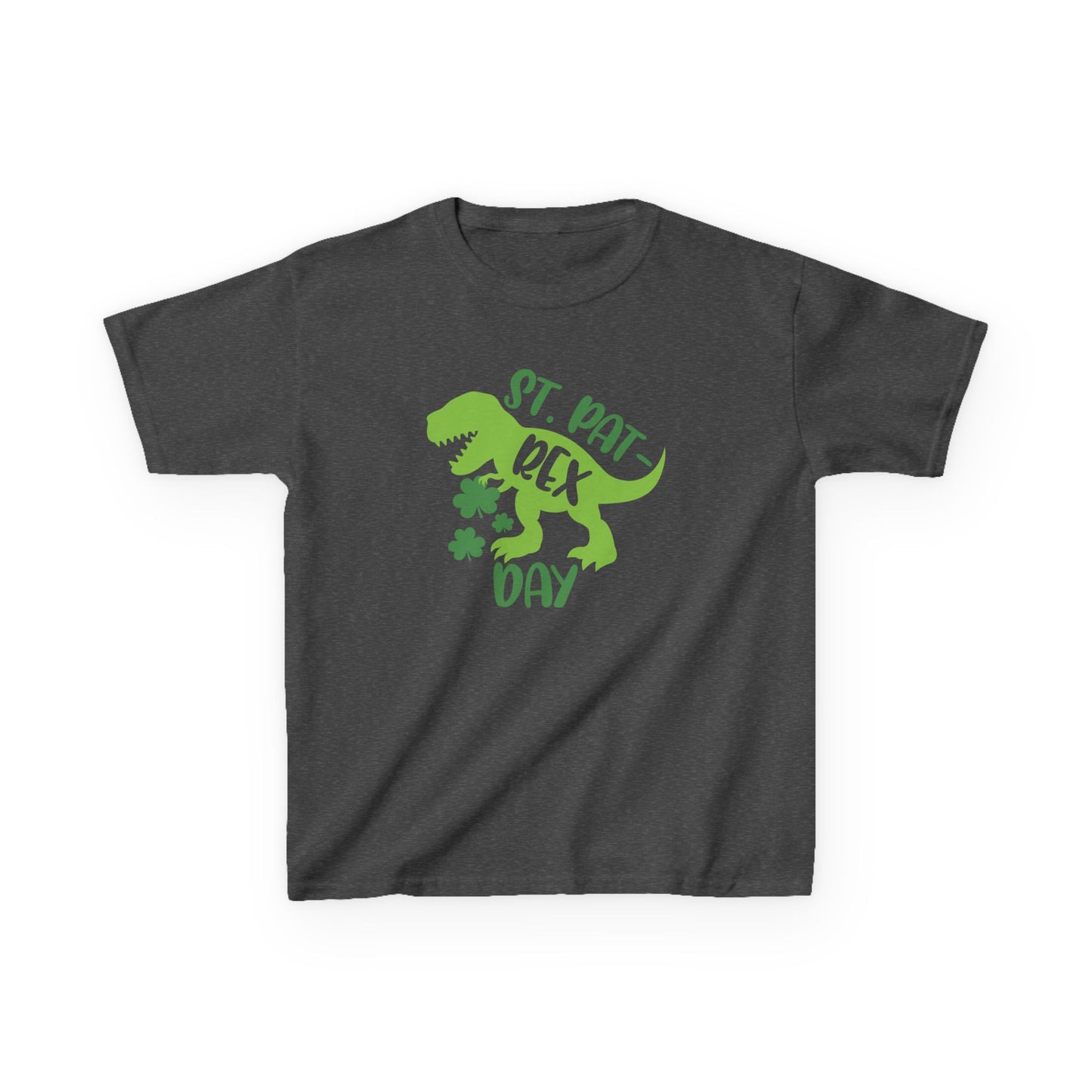 St Pat-Rex Day Dino St Patricks Day Kids Heavy Cotton Tee