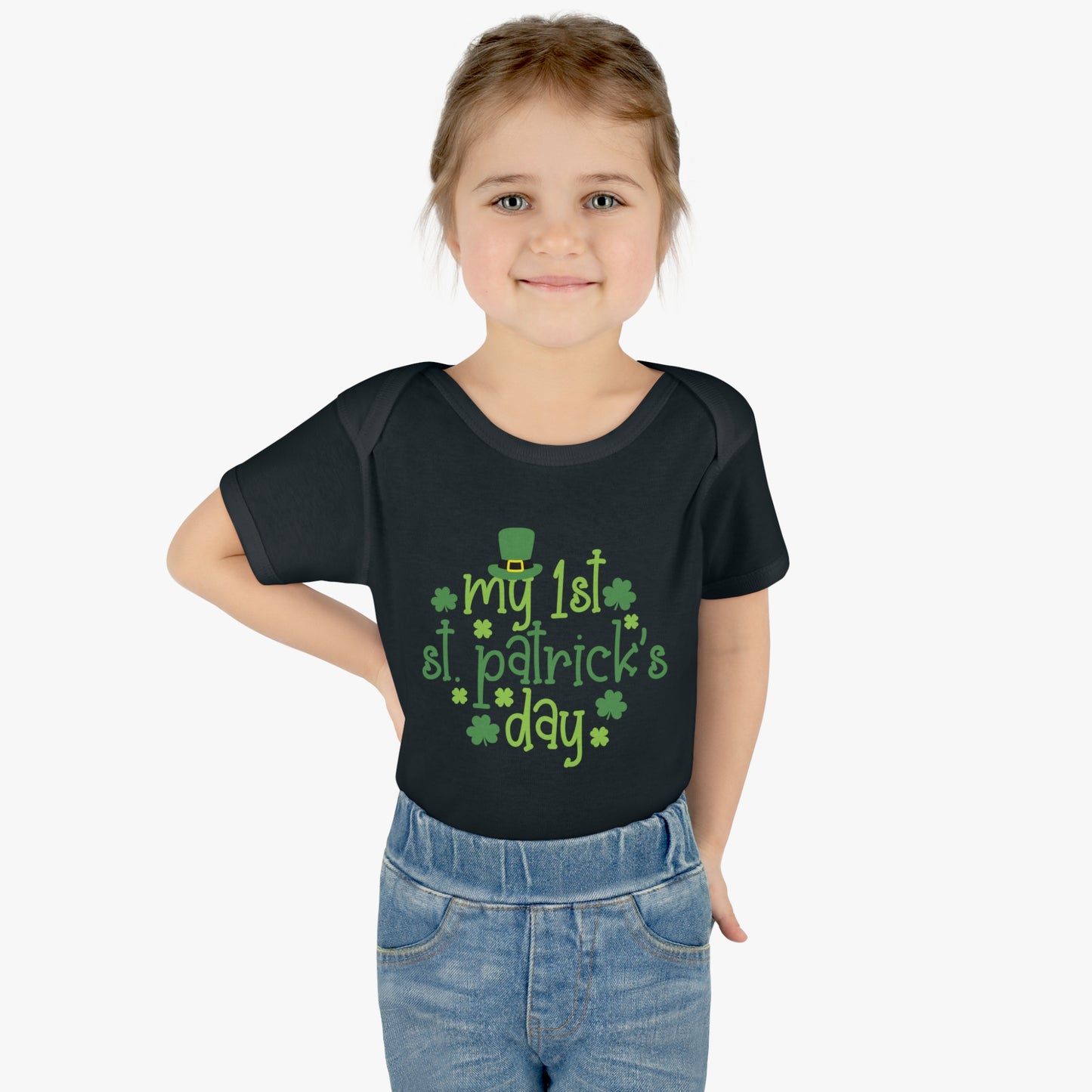 My First 1st St Patricks Day Infant Onesie Baby Rib Bodysuit