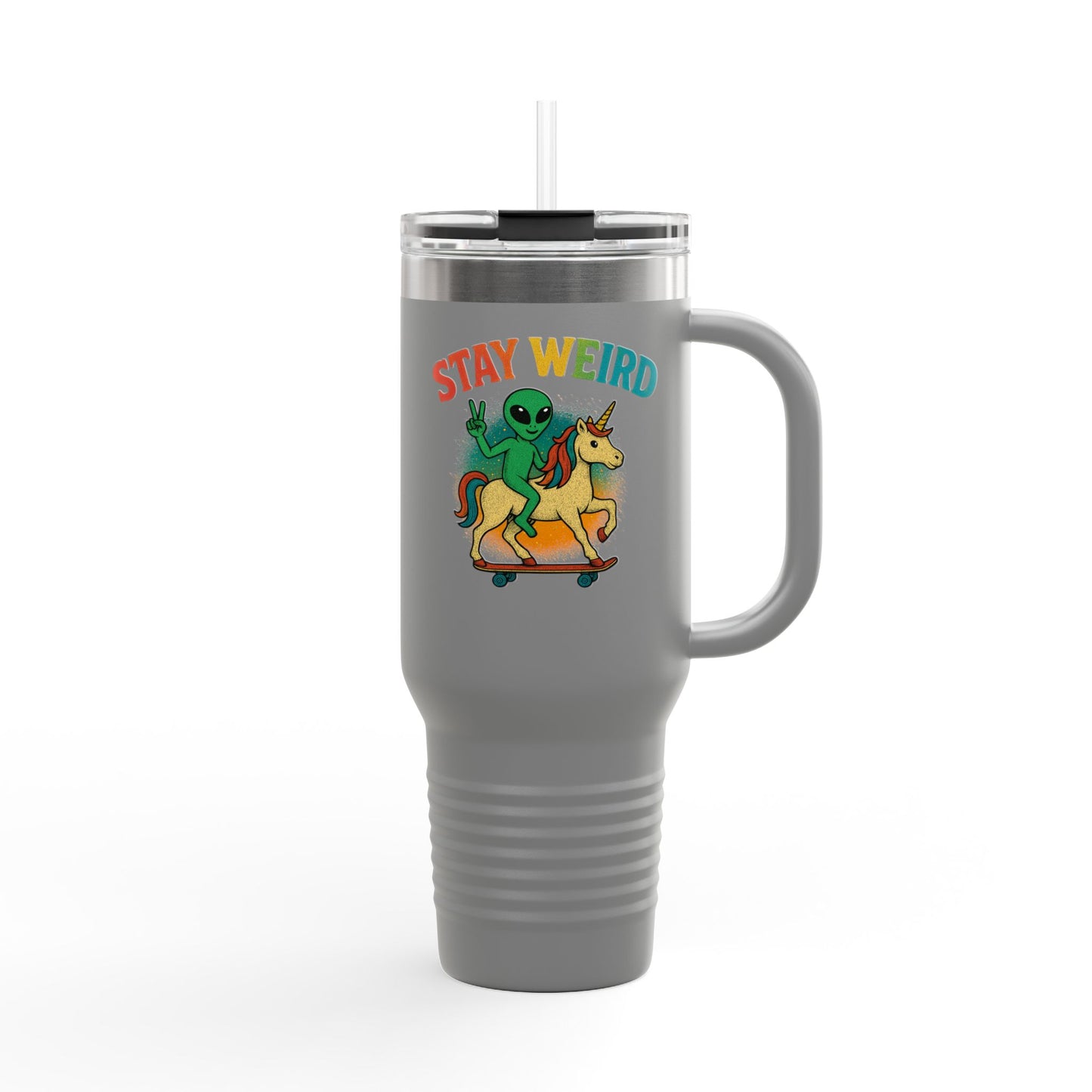 Aliens & Unicorns Stay Weird Insulated Travel Mug, 40oz