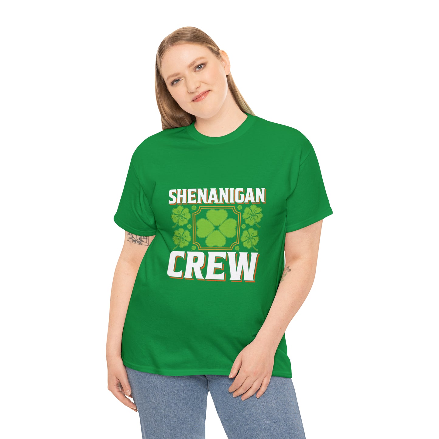 Unisex Shenanigan's Matching Family Shenanigans Crew St Patricks Day Heavy Cotton Tee