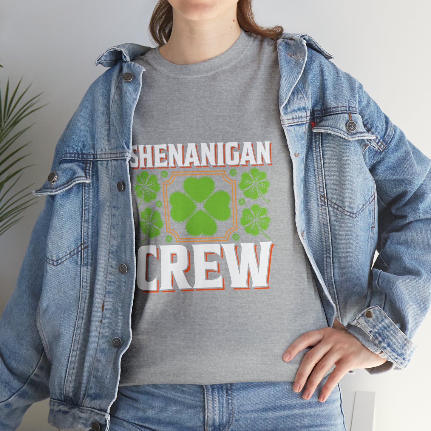Unisex Shenanigan's Matching Family Shenanigans Crew St Patricks Day Heavy Cotton Tee