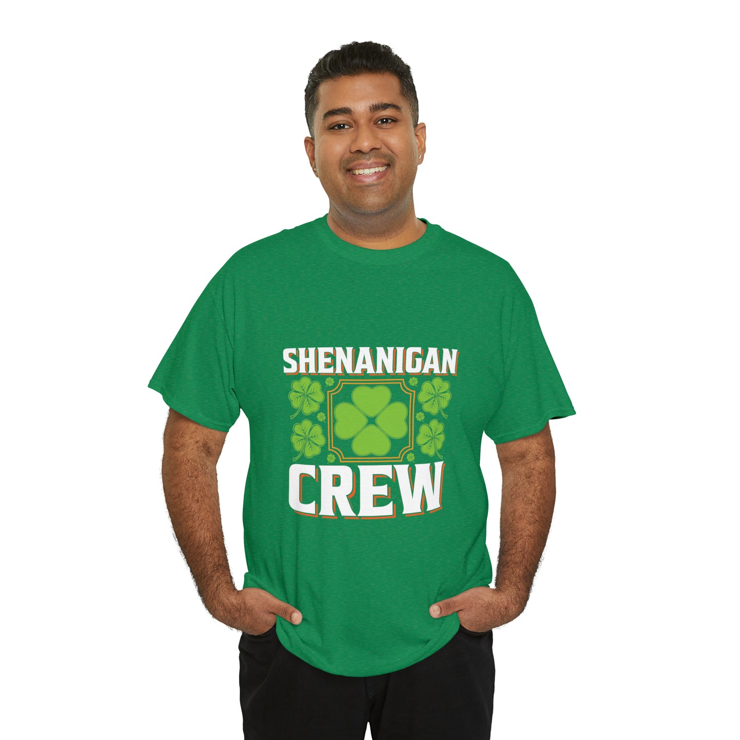 Unisex Shenanigan's Matching Family Shenanigans Crew St Patricks Day Heavy Cotton Tee