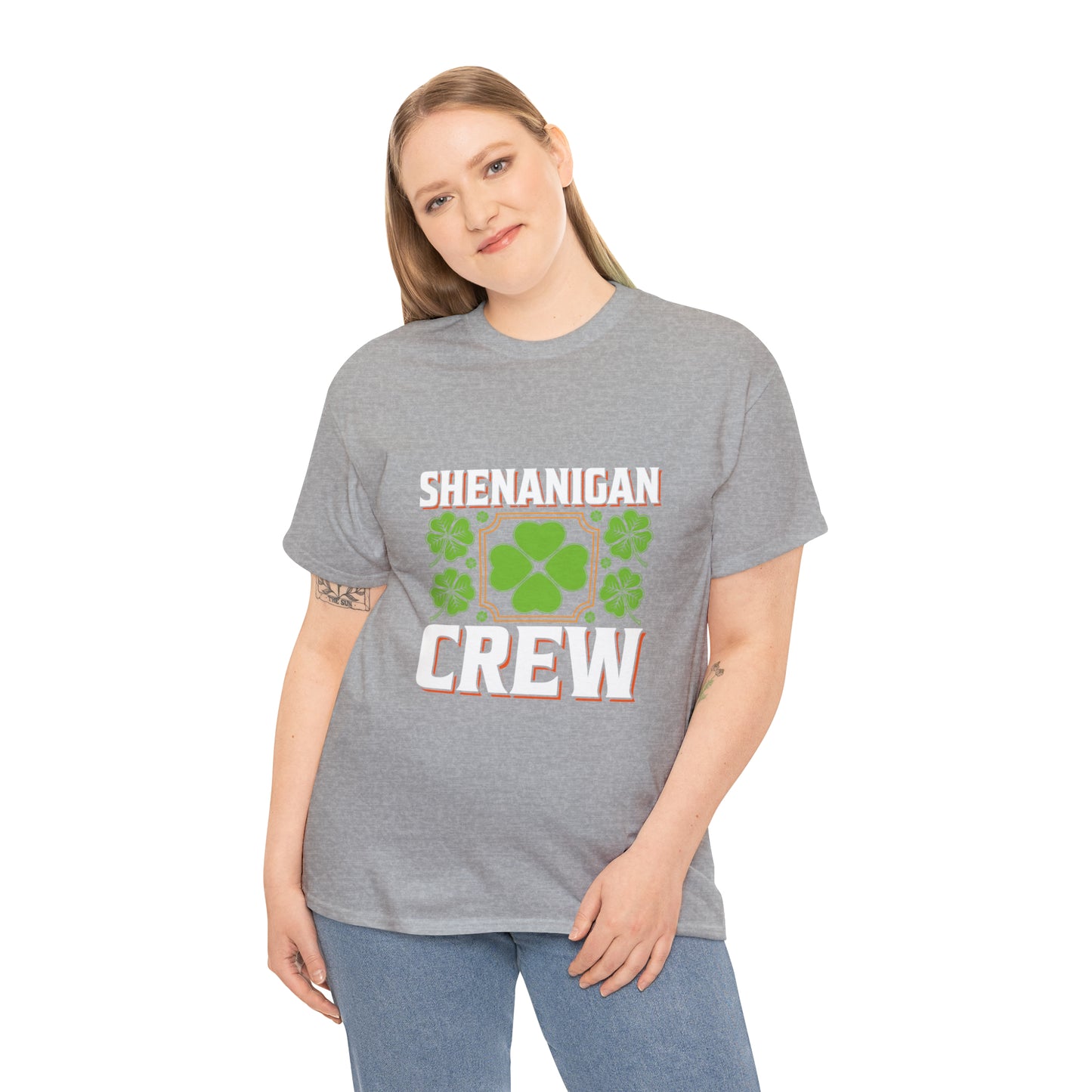Unisex Shenanigan's Matching Family Shenanigans Crew St Patricks Day Heavy Cotton Tee