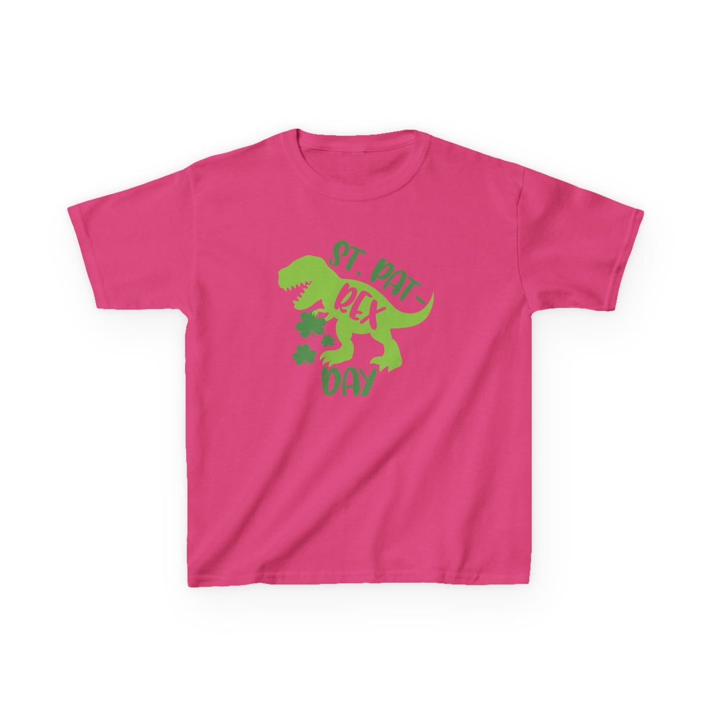 St Pat-Rex Day Dino St Patricks Day Kids Heavy Cotton Tee