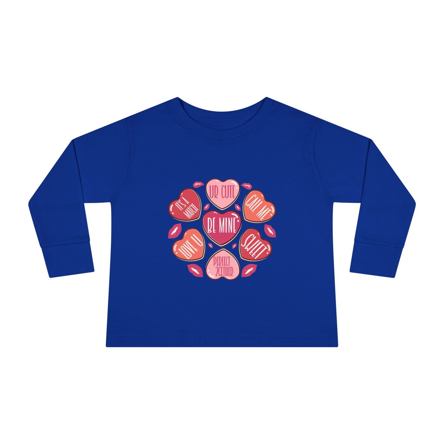 Conversation Hearts Valentines Day Toddler Long Sleeve Tee