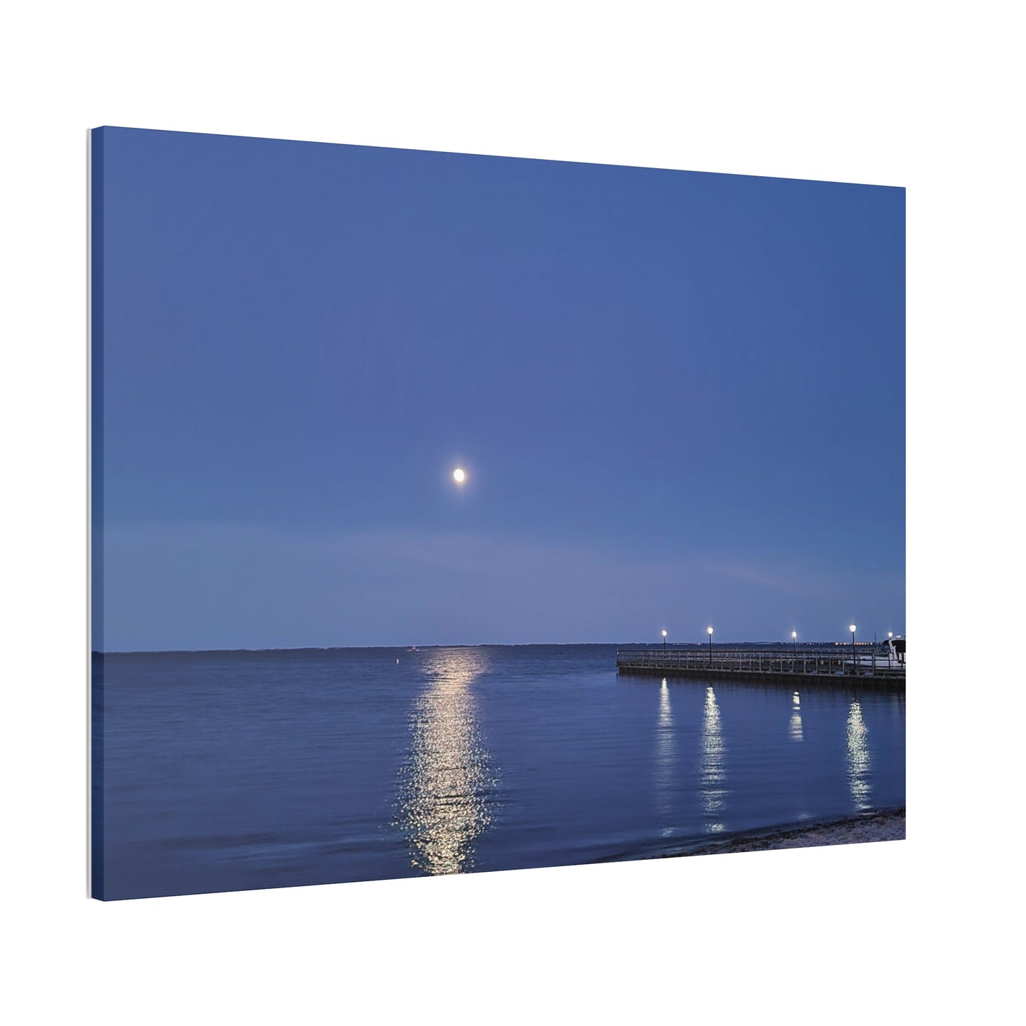 Moonlight Over The Bay, Canvas Stretched, 1.5''