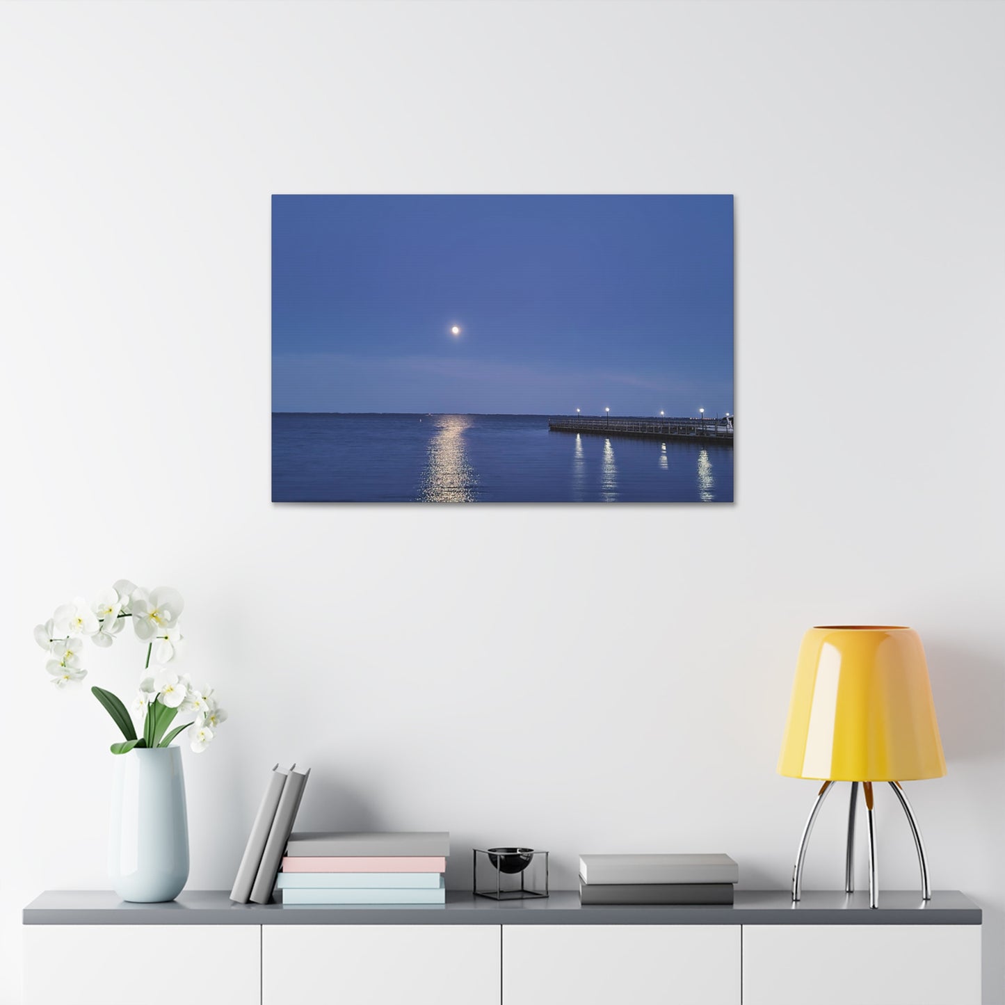Moonlight Over The Bay, Canvas Stretched, 1.5''