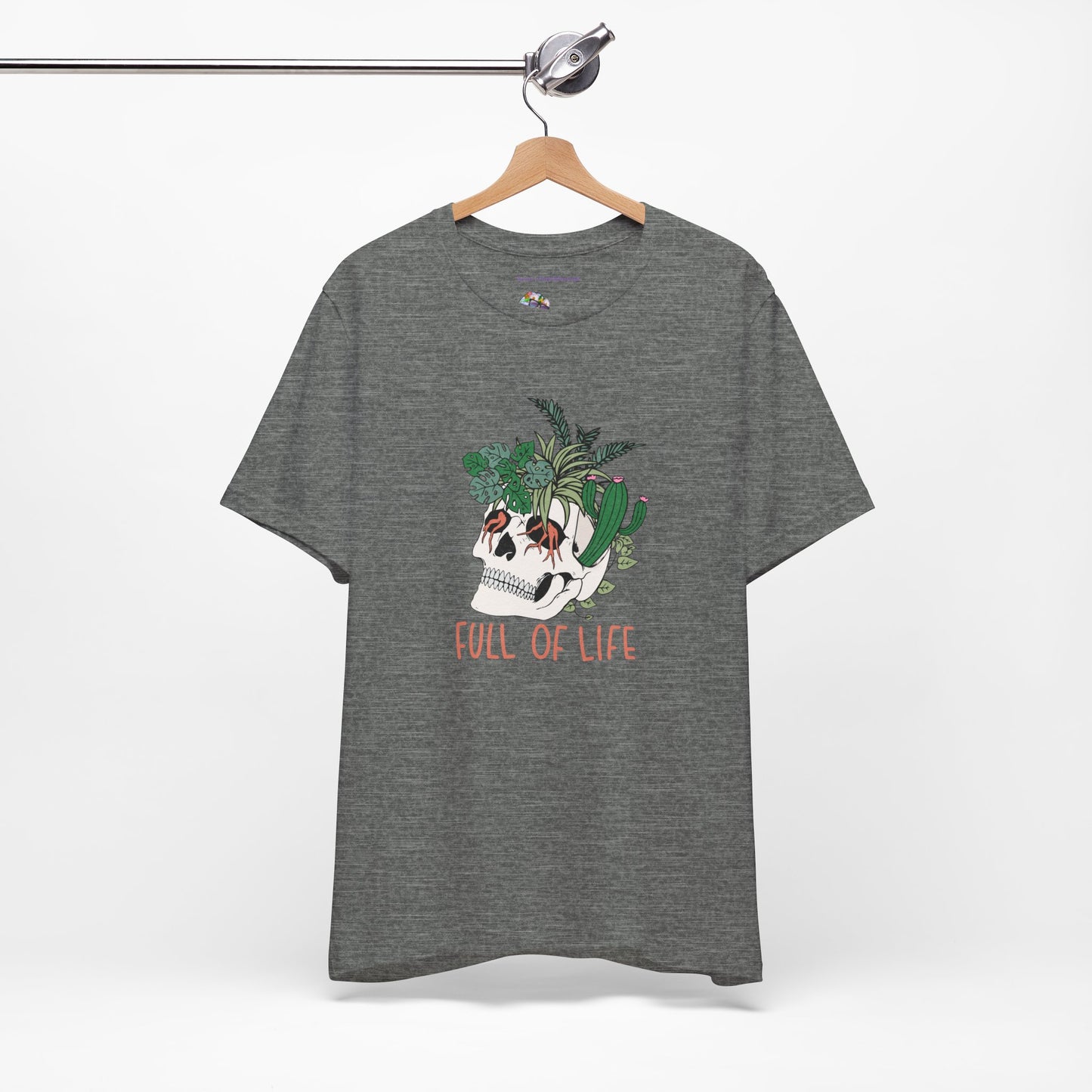 Plants, Full of Life, Skeleton, Springtime, Gardening, XS-3XL Unisex Jersey Short Sleeve Tee