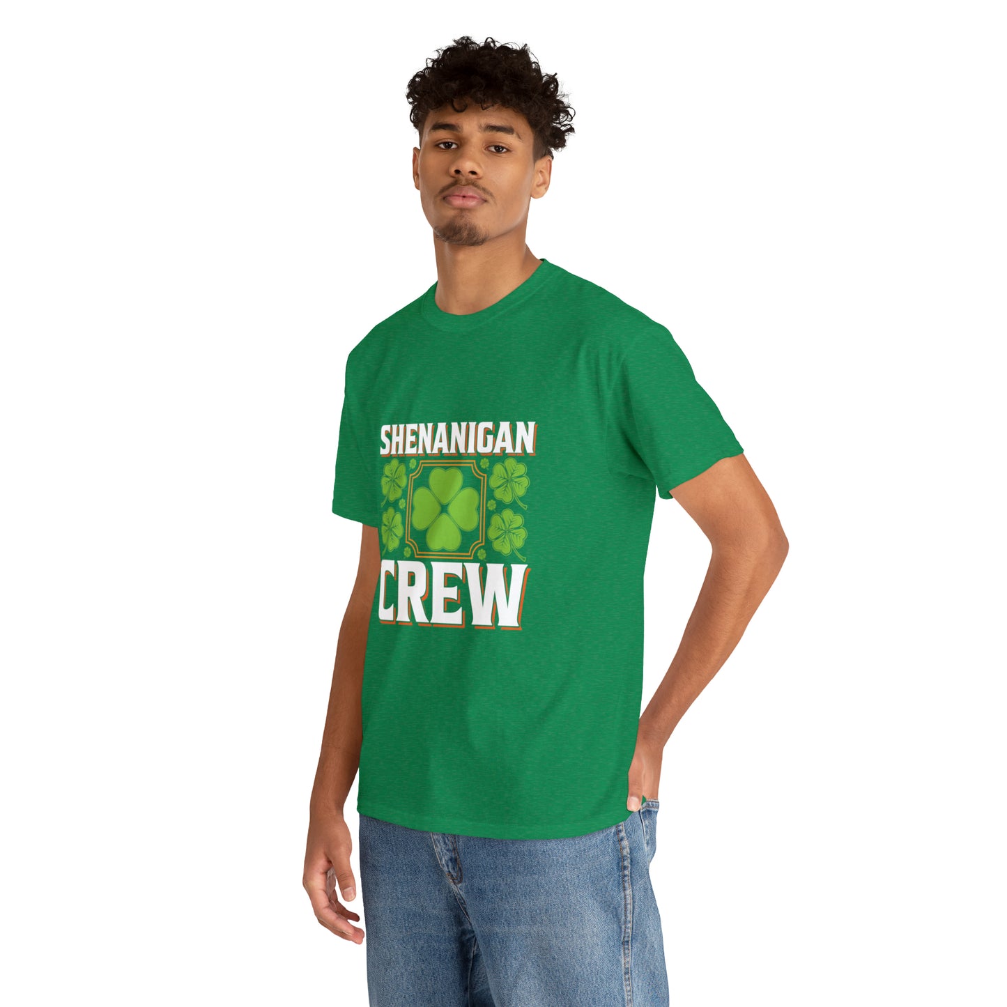 Unisex Shenanigan's Matching Family Shenanigans Crew St Patricks Day Heavy Cotton Tee