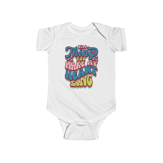 Wild Thing Valentines Day Infant Fine Jersey Bodysuit