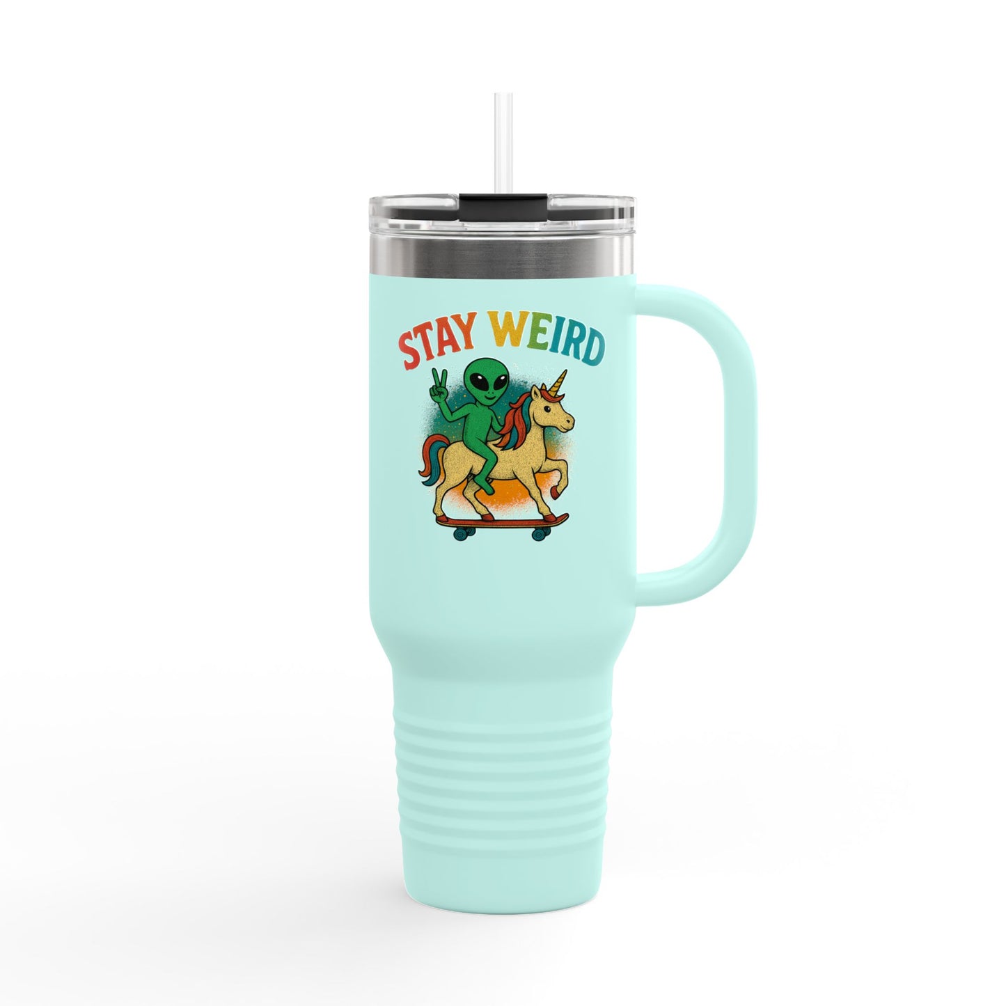 Aliens & Unicorns Stay Weird Insulated Travel Mug, 40oz