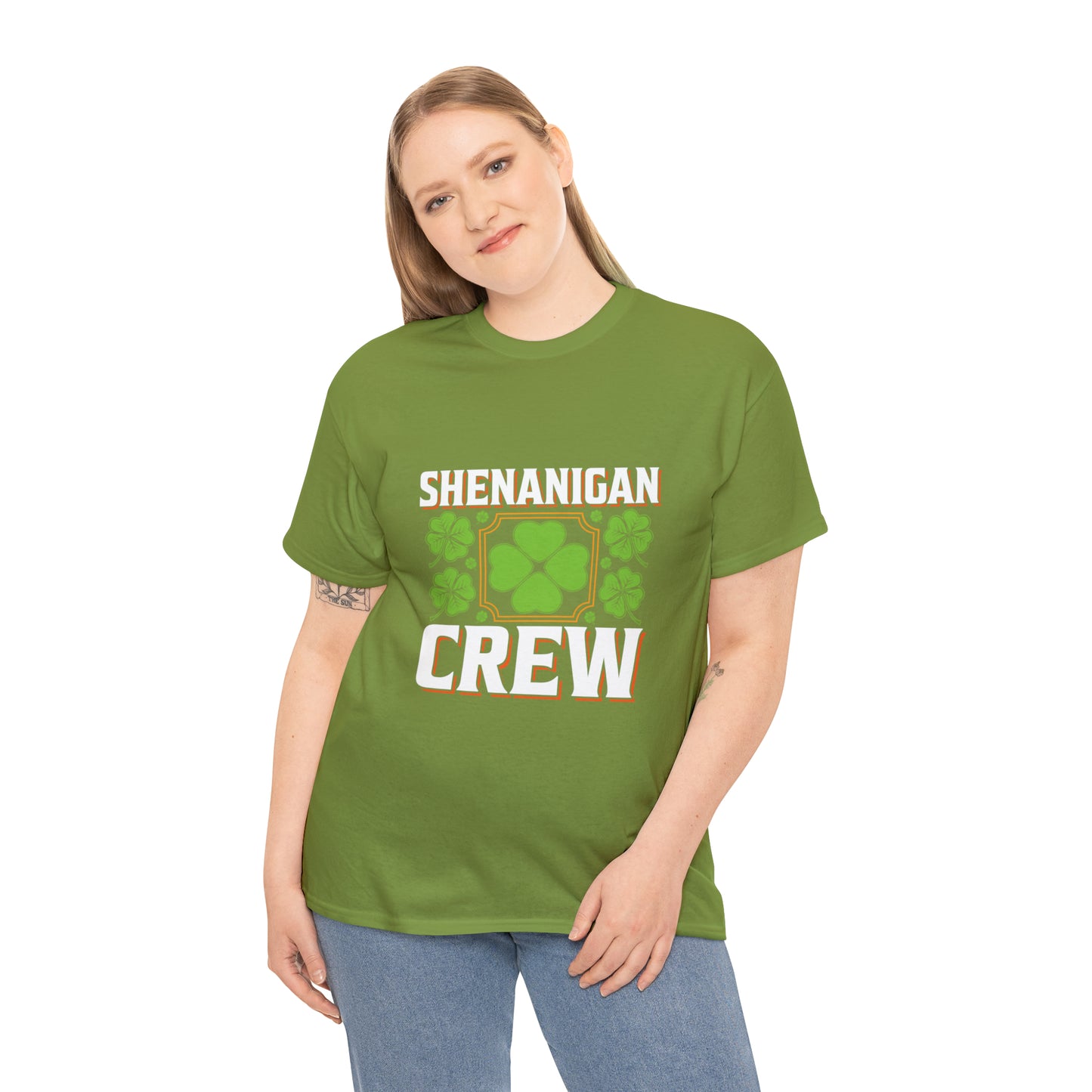 Unisex Shenanigan's Matching Family Shenanigans Crew St Patricks Day Heavy Cotton Tee