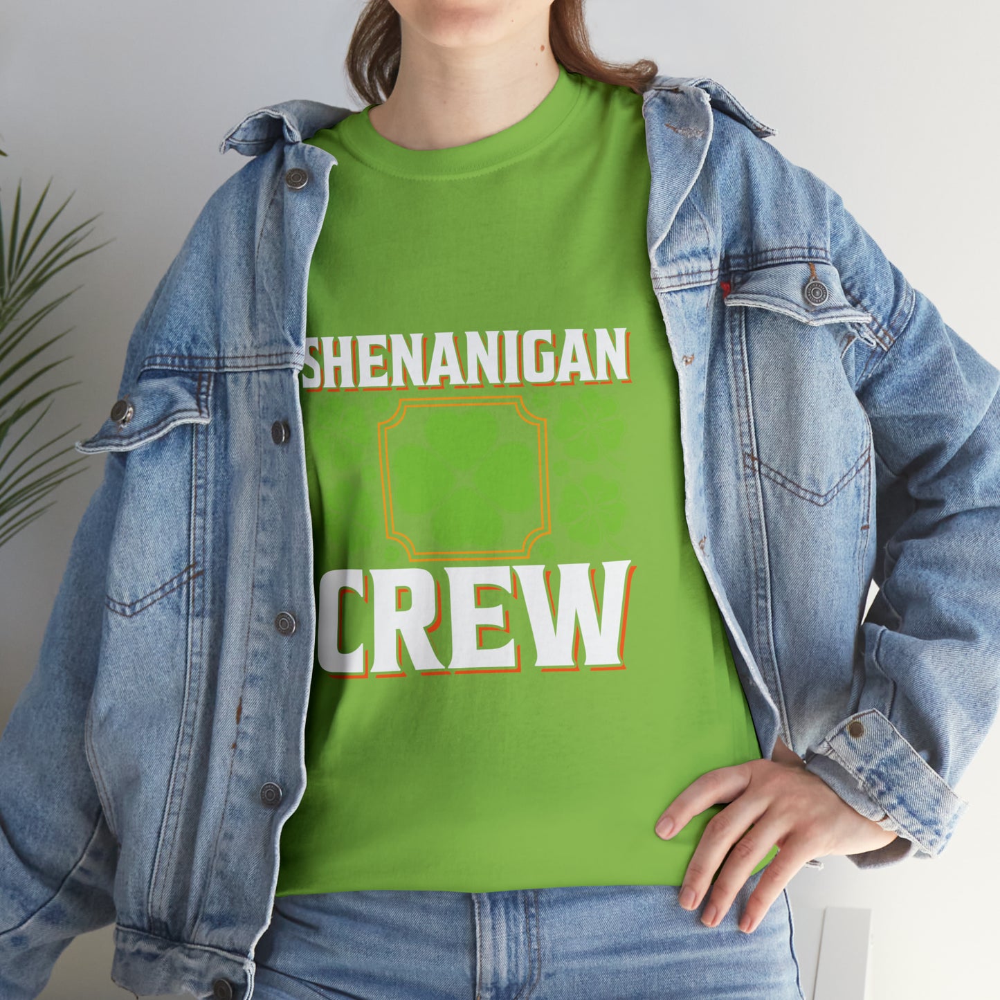 Unisex Shenanigan's Matching Family Shenanigans Crew St Patricks Day Heavy Cotton Tee