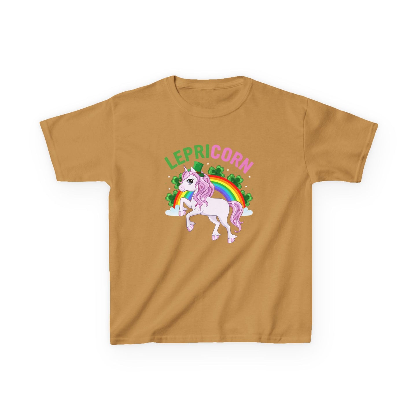 St Patricks Day Leprechaun Unicorn Lepre-corn Kids Heavy Cotton Tee
