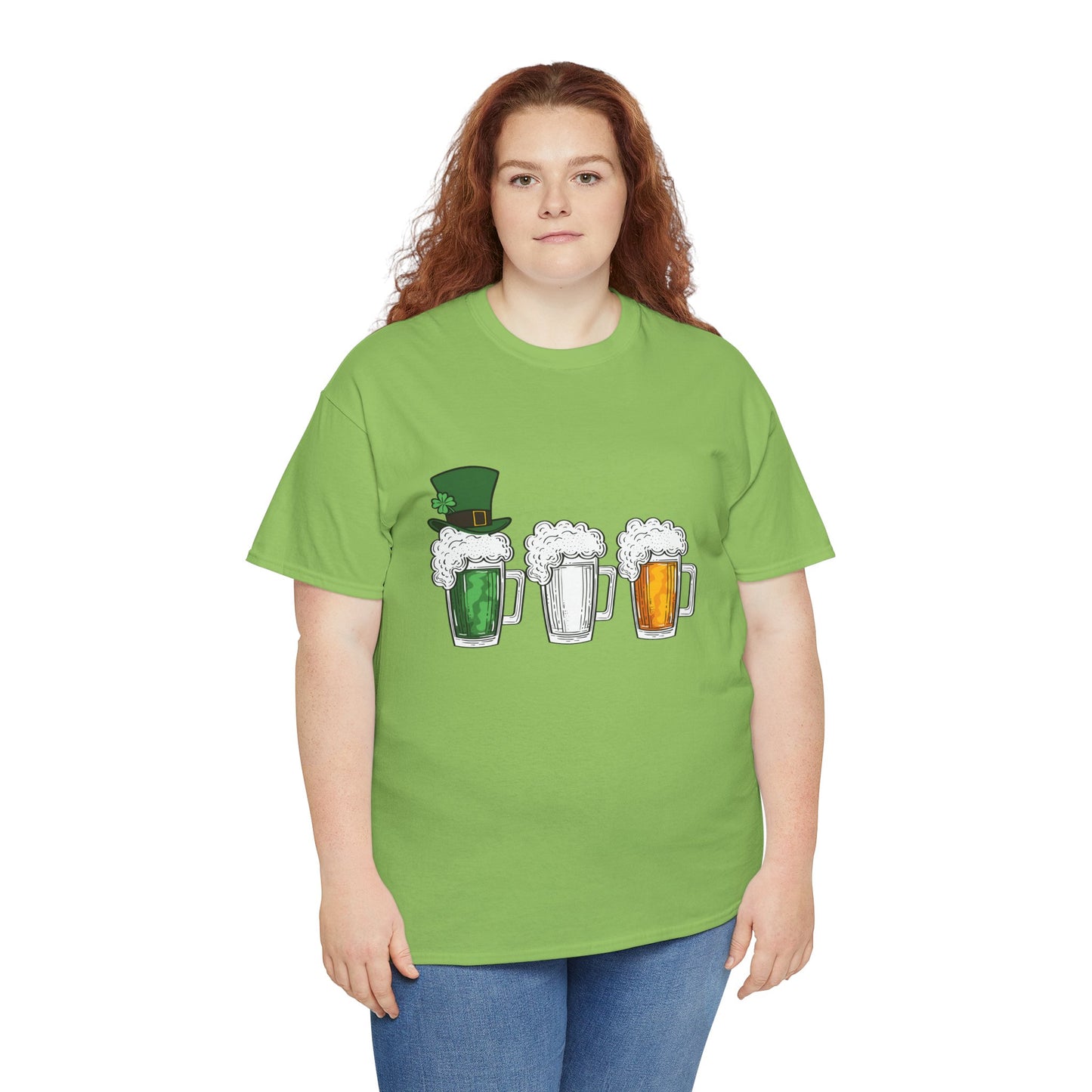 Unisex St Patrick's Day Beer Flag Heavy Cotton Tee