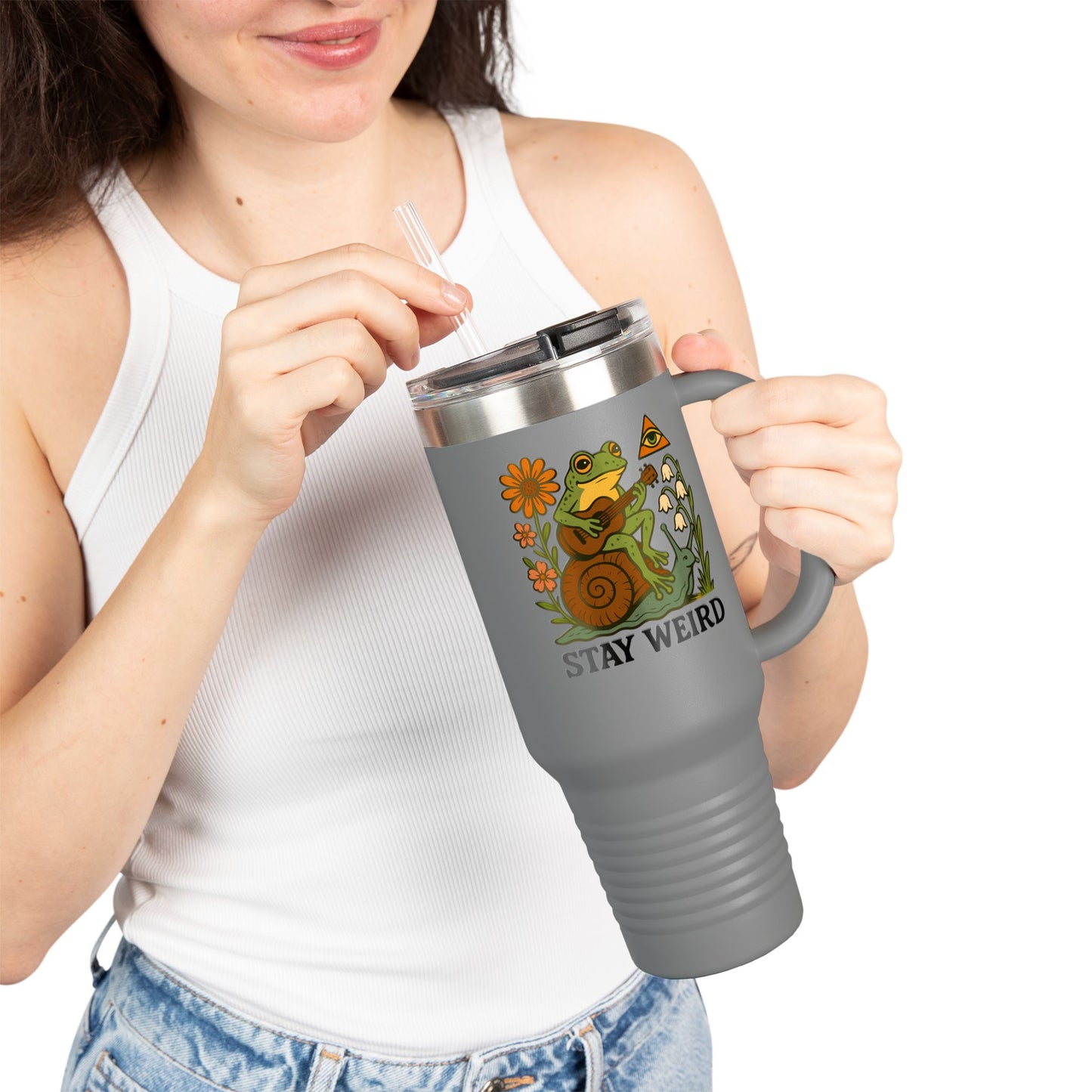 Stay Weird 40oz, Quirky Insulated Travel Tumbler
