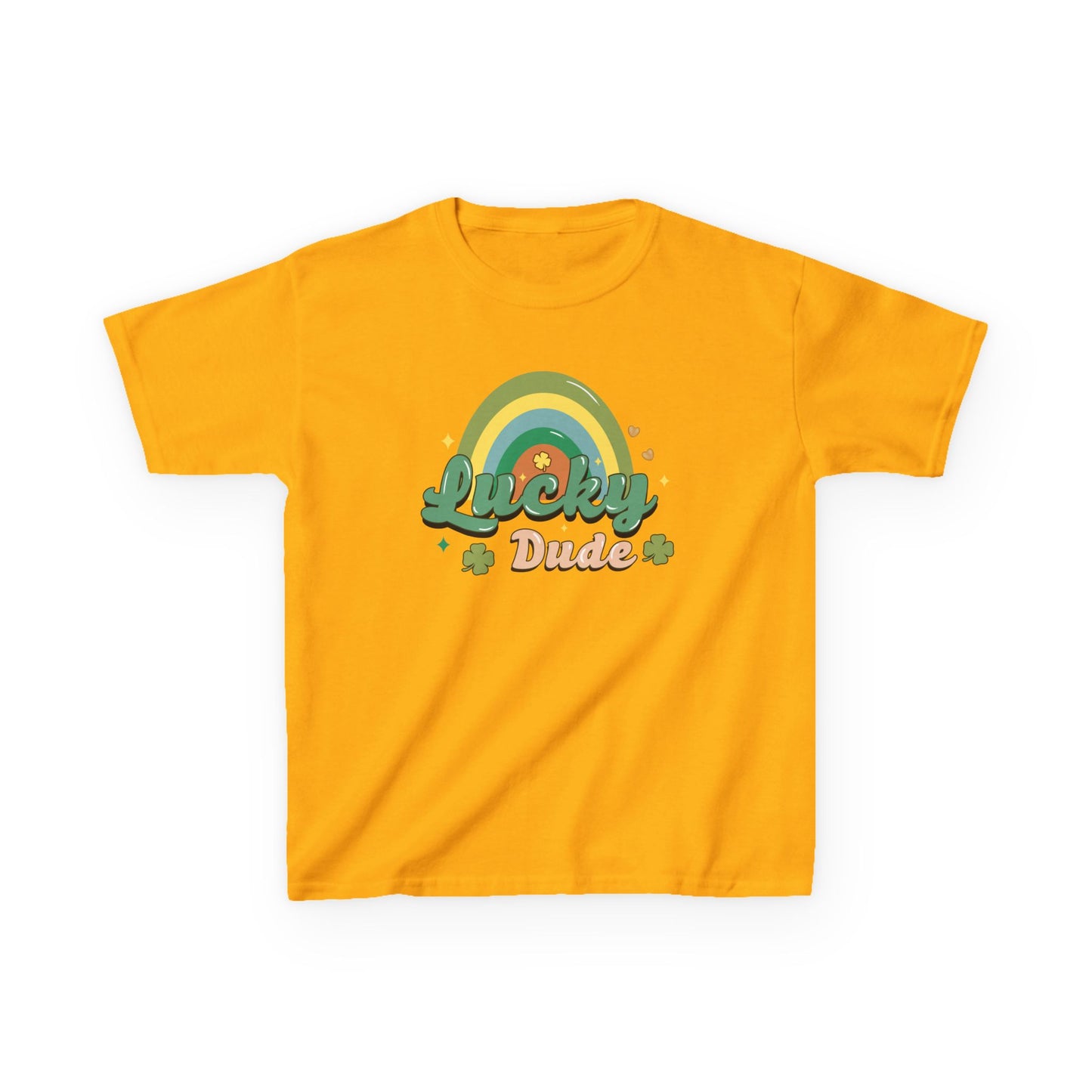 Lucky Dude St Patricks Day Kids Heavy Cotton Tee
