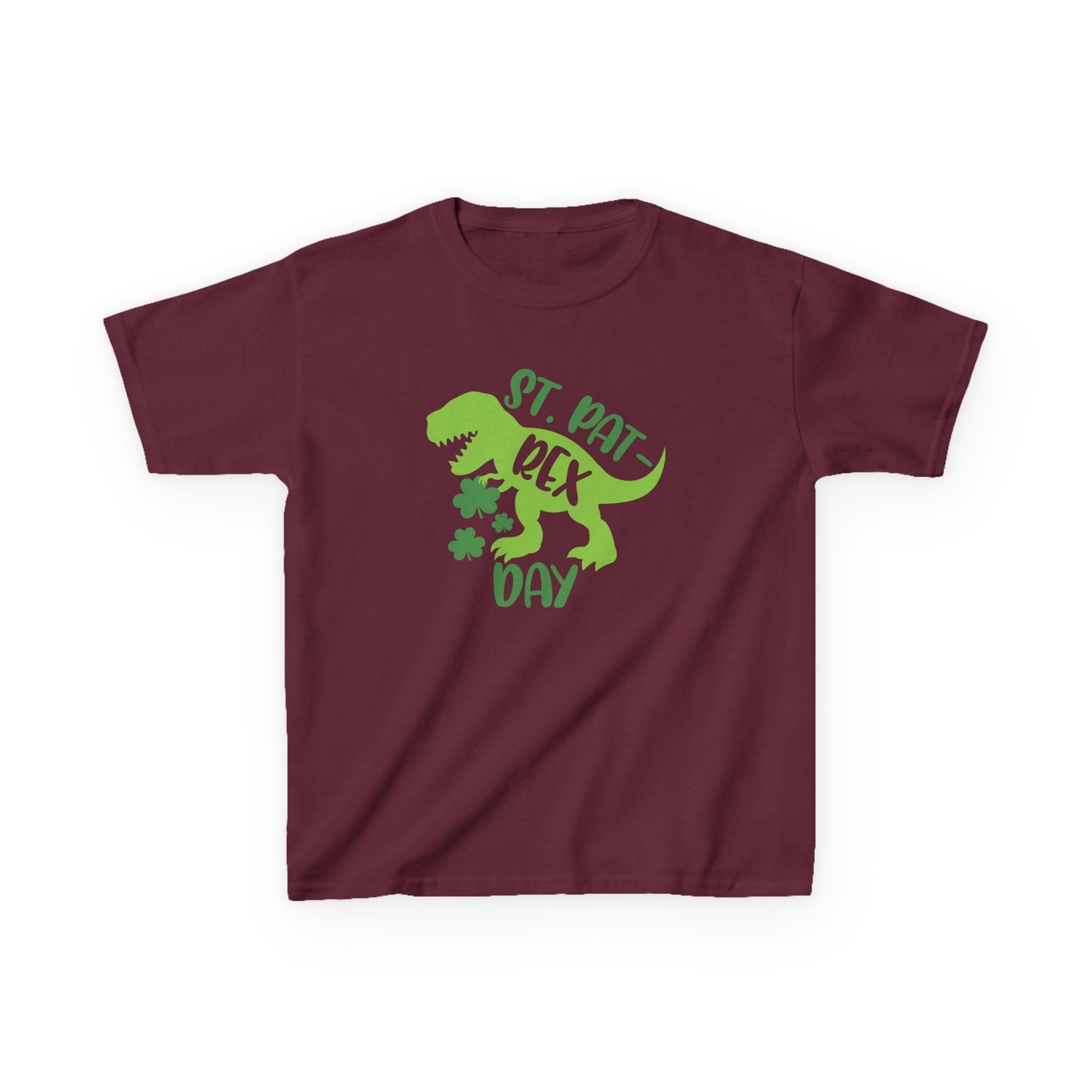 St Pat-Rex Day Dino St Patricks Day Kids Heavy Cotton Tee