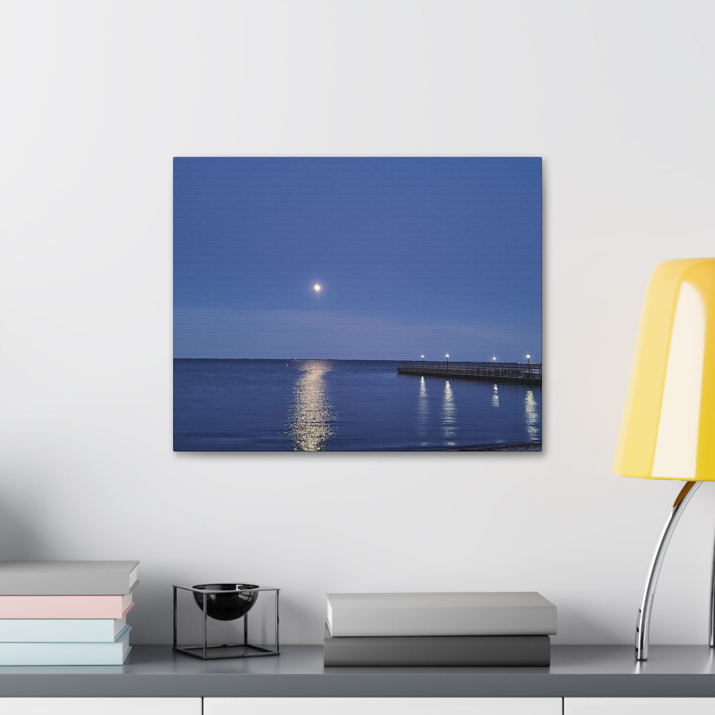 Moonlight Over The Bay, Canvas Stretched, 1.5''