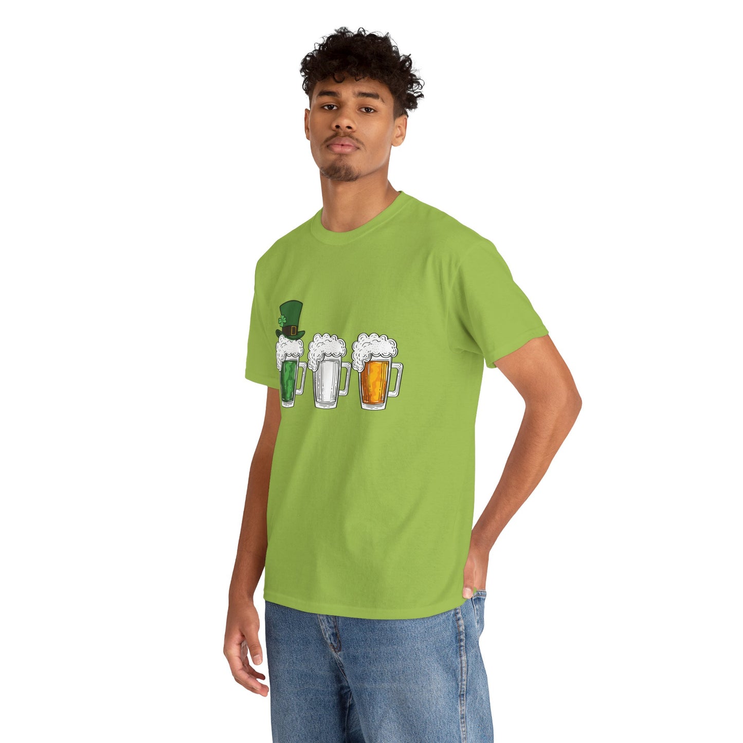 Unisex St Patrick's Day Beer Flag Heavy Cotton Tee