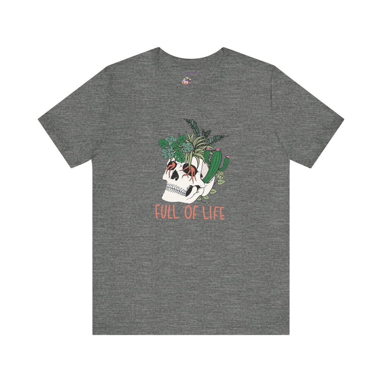 Plants, Full of Life, Skeleton, Springtime, Gardening, XS-3XL Unisex Jersey Short Sleeve Tee