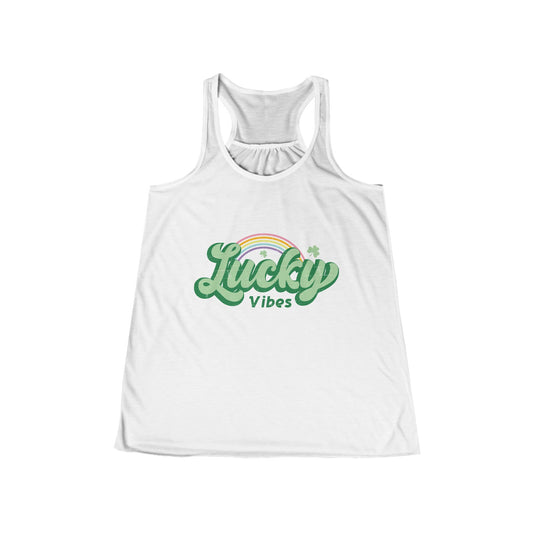 Women's St Patricks Day Flowy Racerback Tank