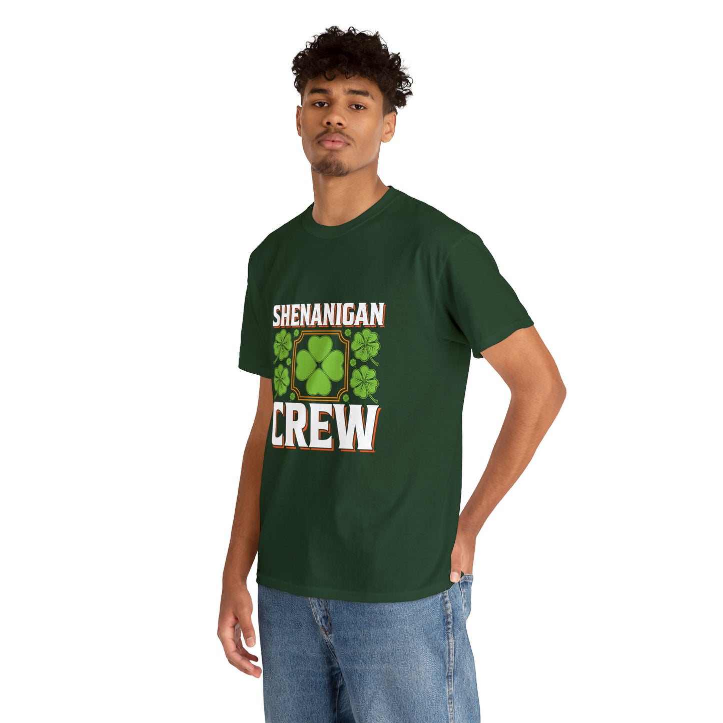 Unisex Shenanigan's Matching Family Shenanigans Crew St Patricks Day Heavy Cotton Tee