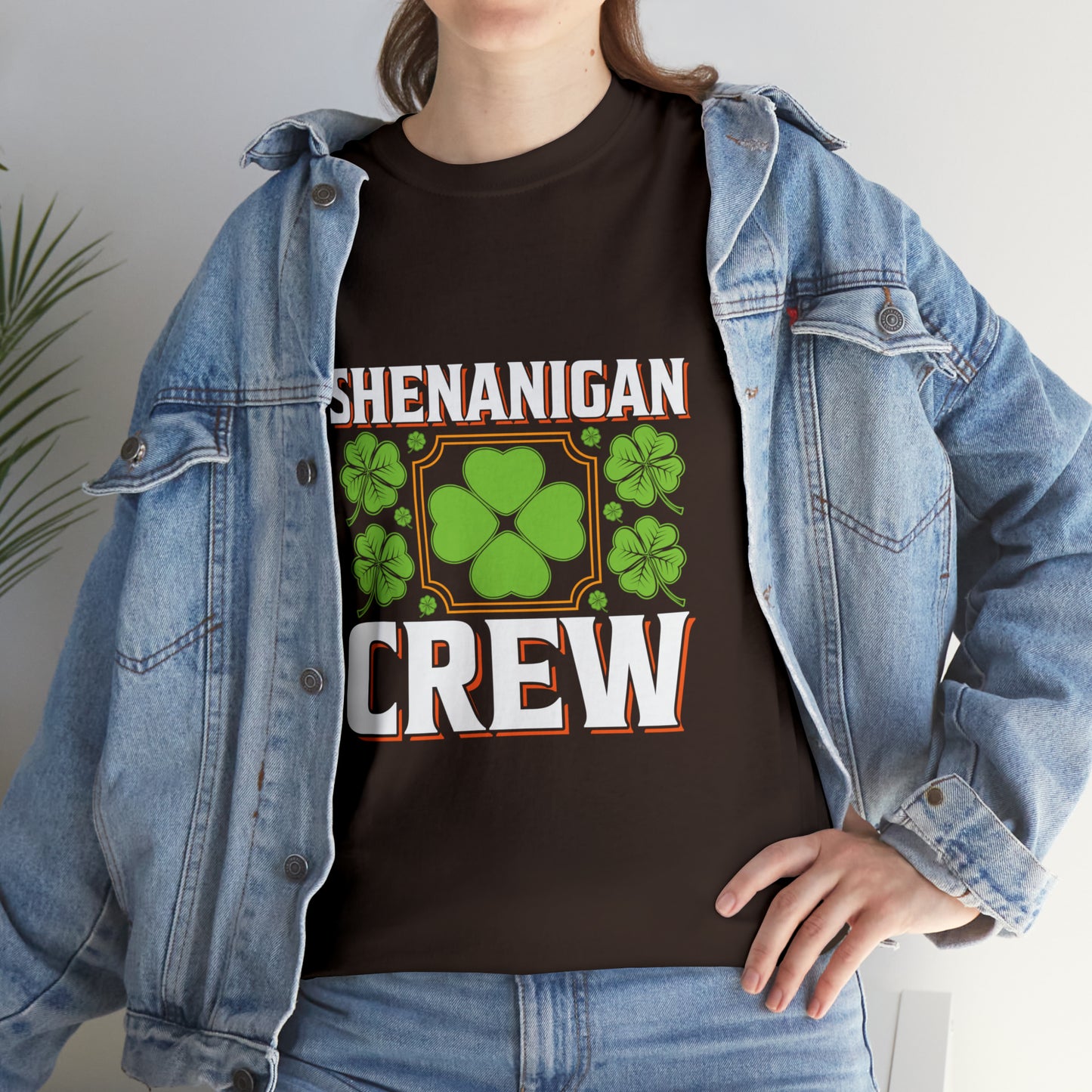 Unisex Shenanigan's Matching Family Shenanigans Crew St Patricks Day Heavy Cotton Tee