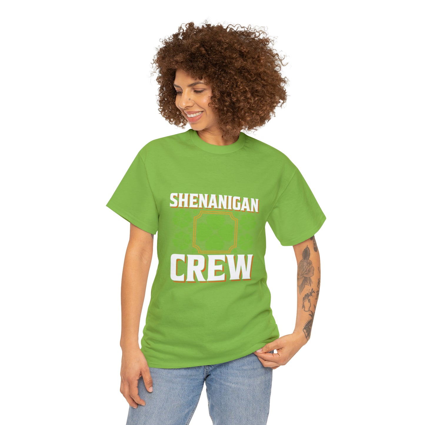 Unisex Shenanigan's Matching Family Shenanigans Crew St Patricks Day Heavy Cotton Tee