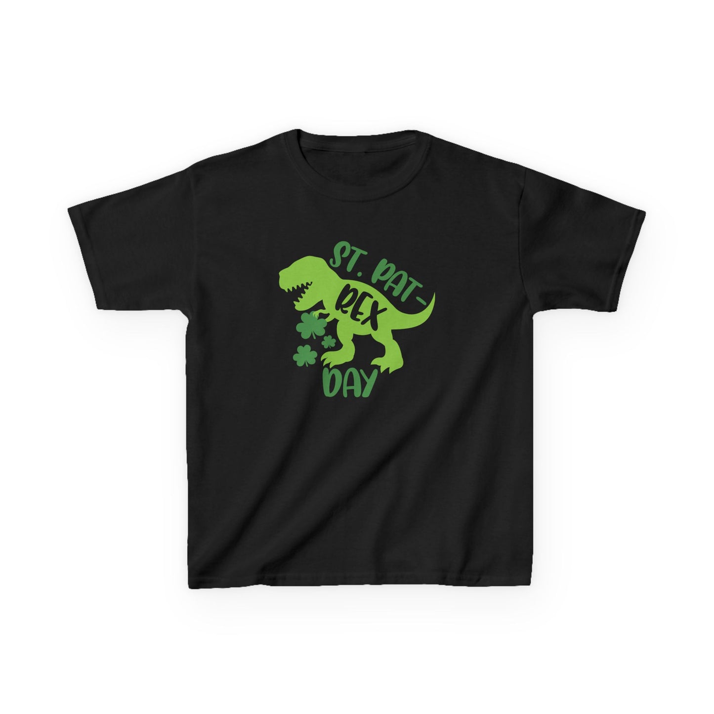 St Pat-Rex Day Dino St Patricks Day Kids Heavy Cotton Tee