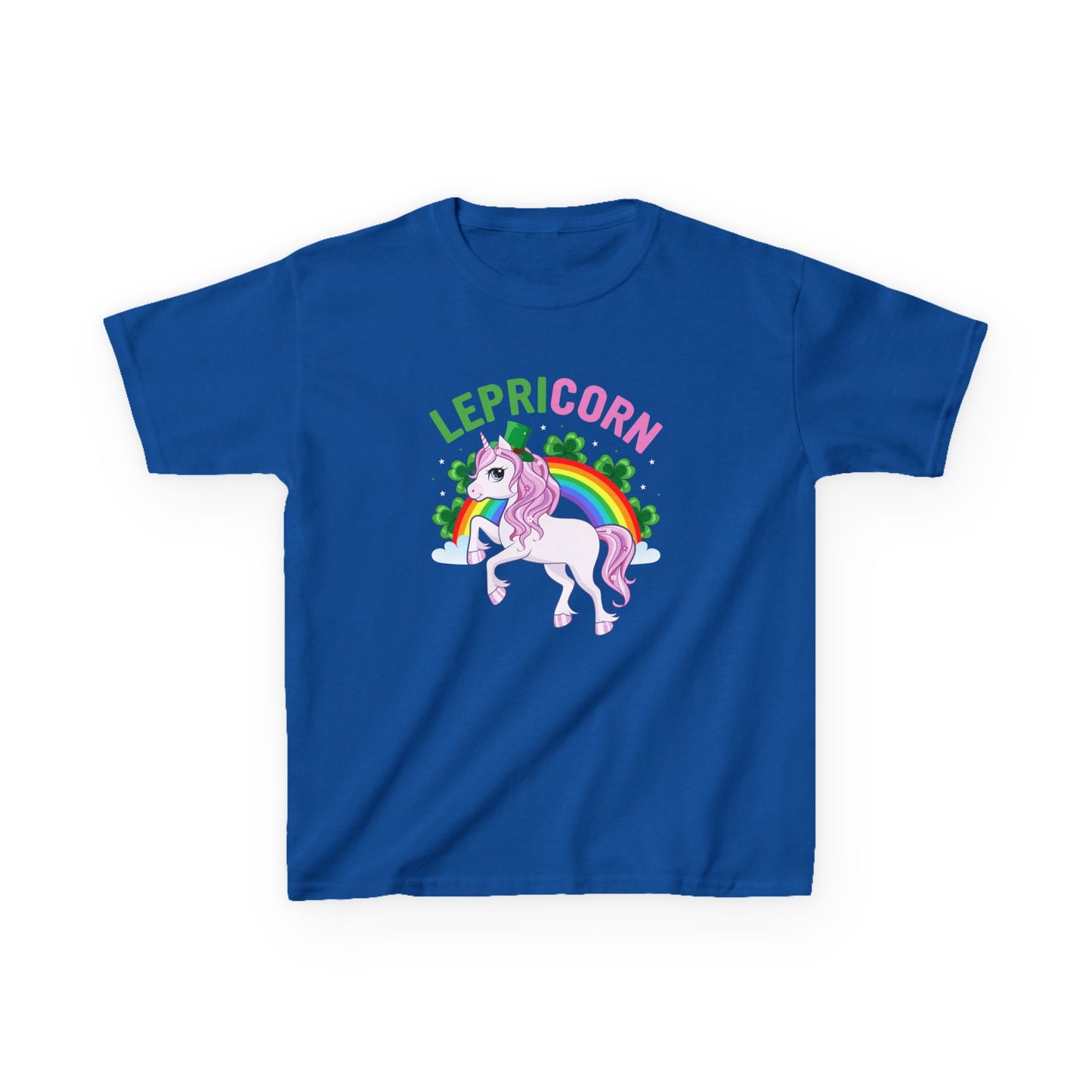 St Patricks Day Leprechaun Unicorn Lepre-corn Kids Heavy Cotton Tee