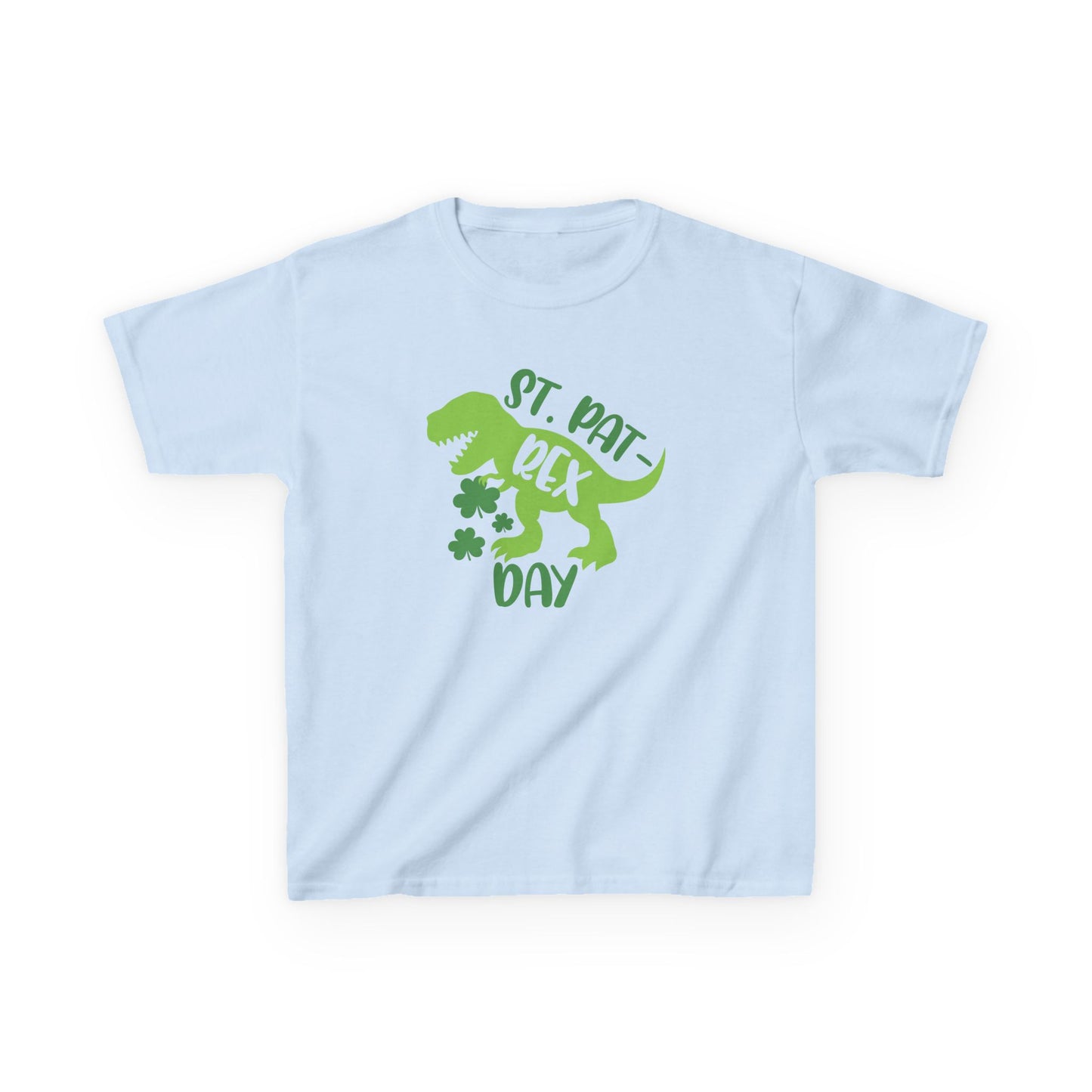 St Pat-Rex Day Dino St Patricks Day Kids Heavy Cotton Tee