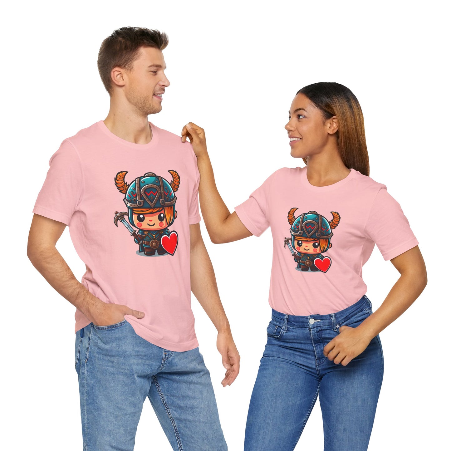 Viking Valentine's Day Unisex Jersey Short Sleeve Tee