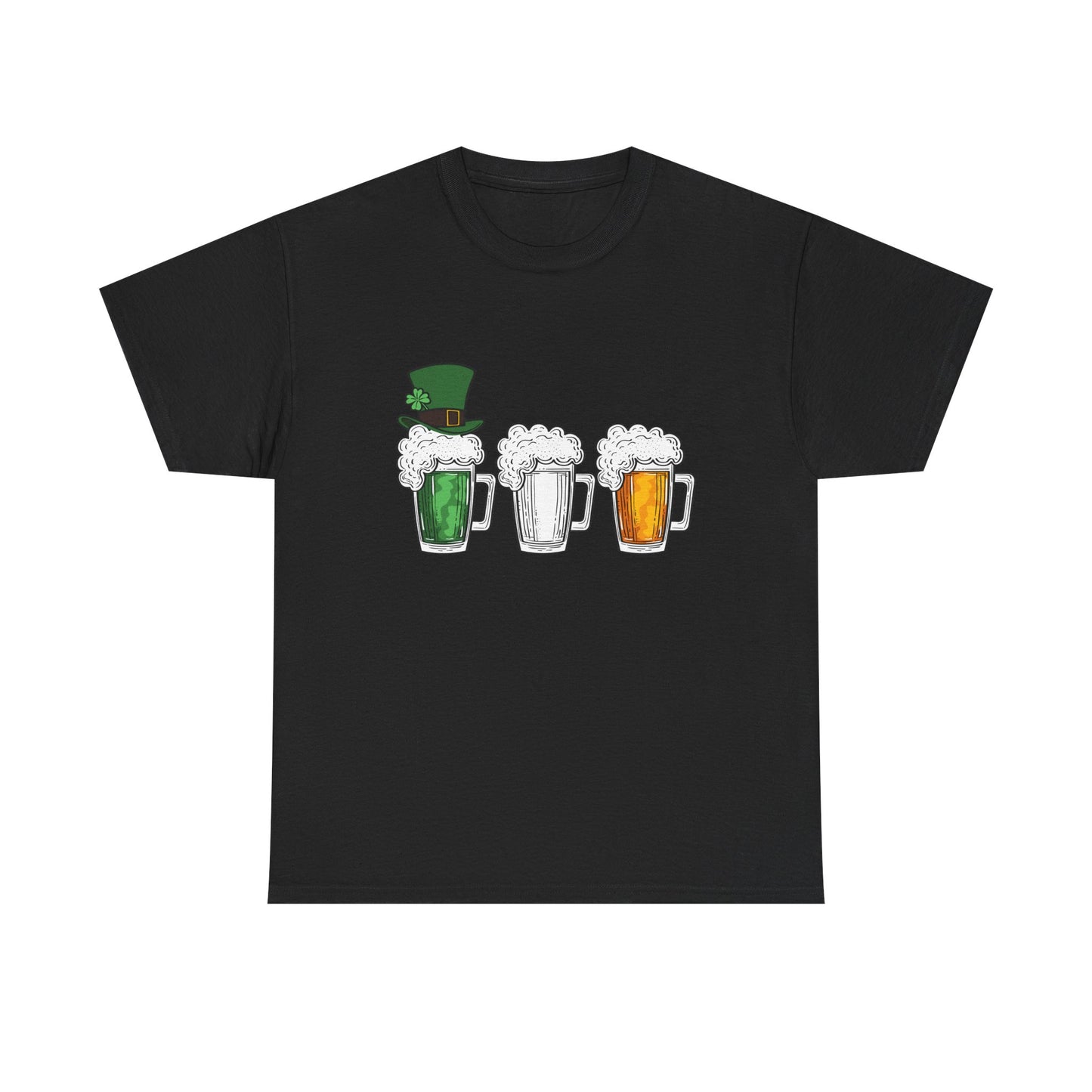 Unisex St Patrick's Day Beer Flag Heavy Cotton Tee