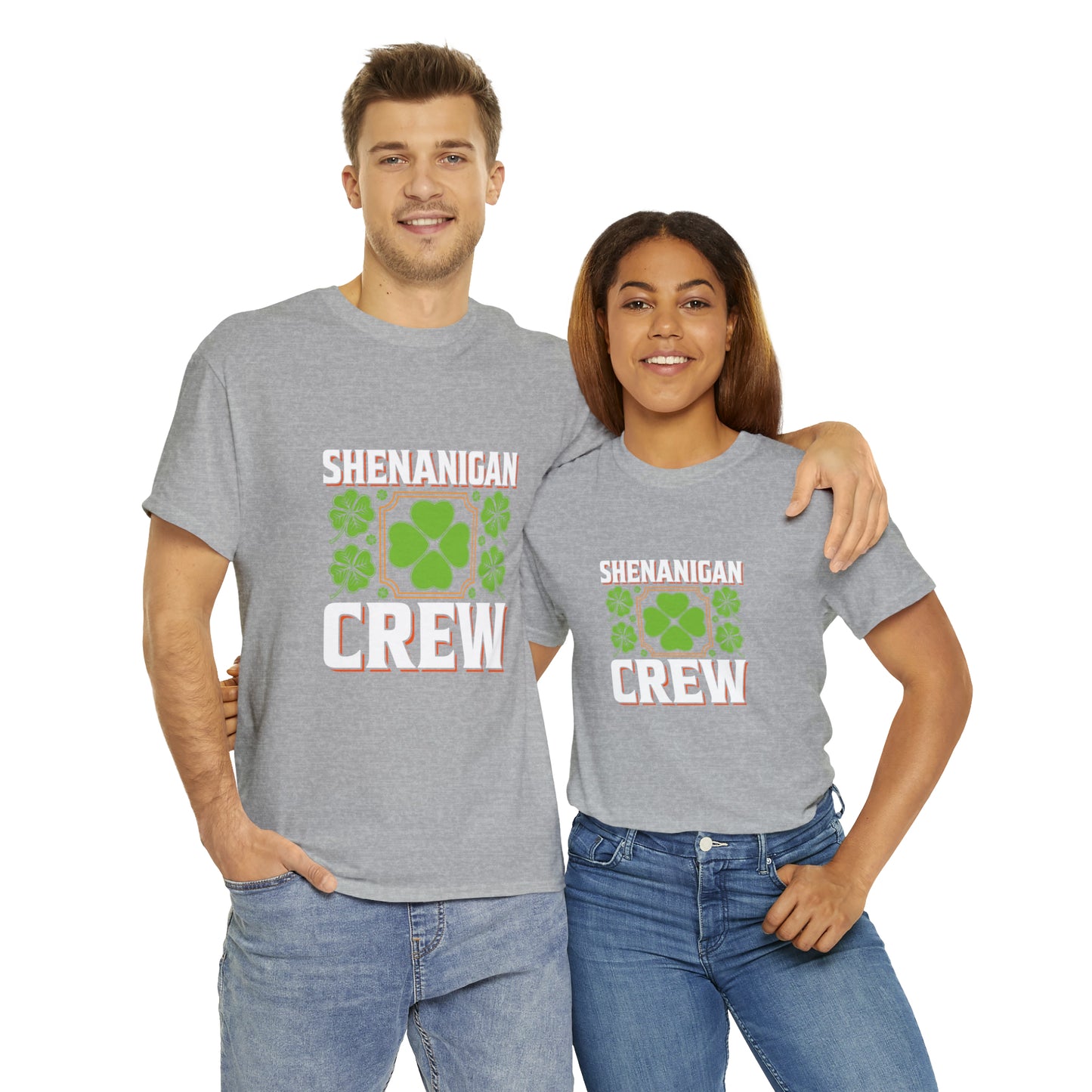 Unisex Shenanigan's Matching Family Shenanigans Crew St Patricks Day Heavy Cotton Tee