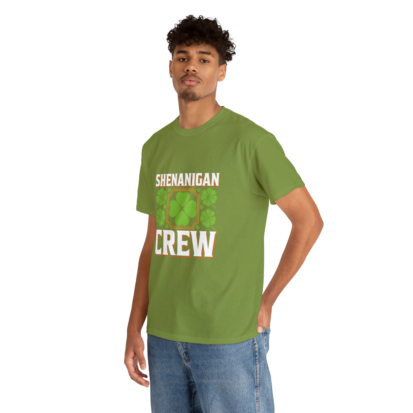Unisex Shenanigan's Matching Family Shenanigans Crew St Patricks Day Heavy Cotton Tee