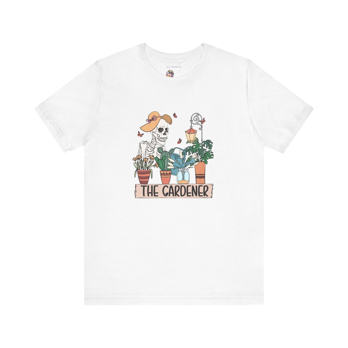 Plants, The Gardener, Skeleton, Springtime, Gardening, XS-3XL Unisex Jersey Short Sleeve Tee