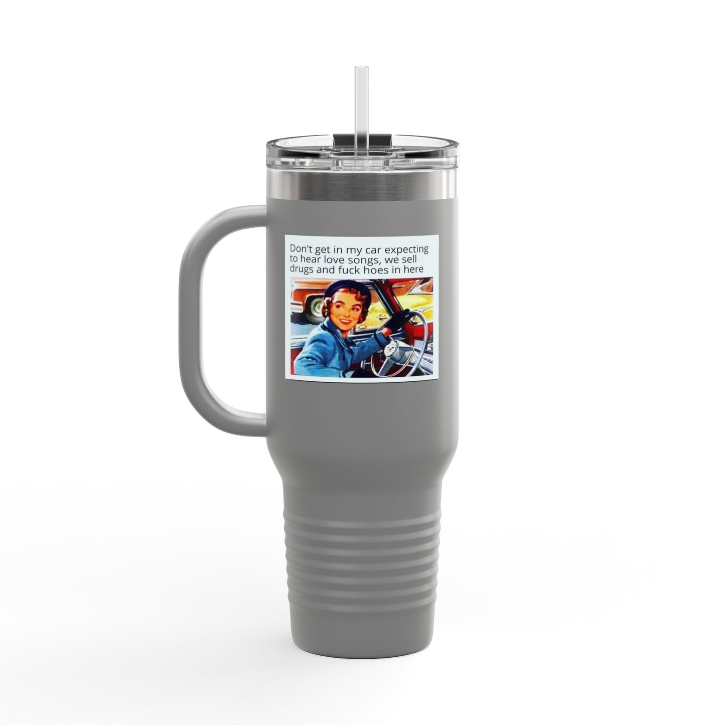 Vintage 90's HipHop Insulated Personalizable Travel Mug, 40oz