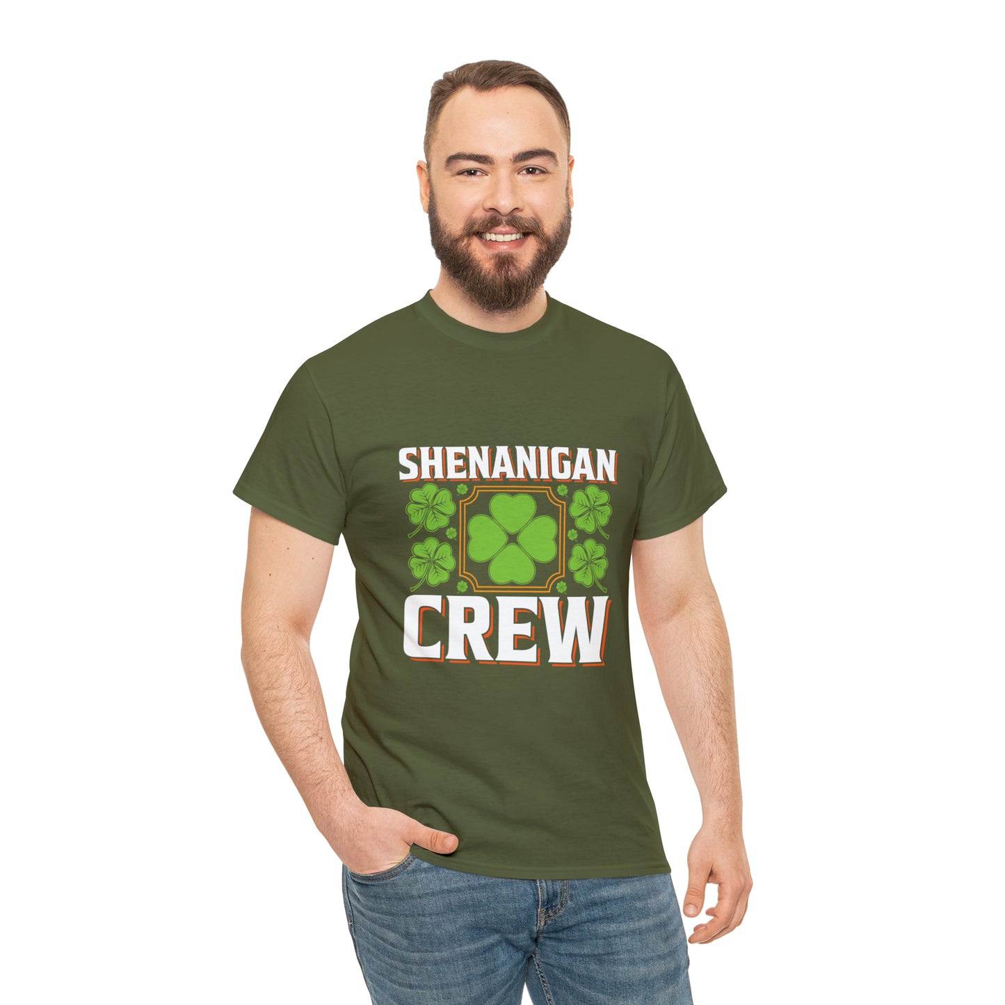 Unisex Shenanigan's Matching Family Shenanigans Crew St Patricks Day Heavy Cotton Tee