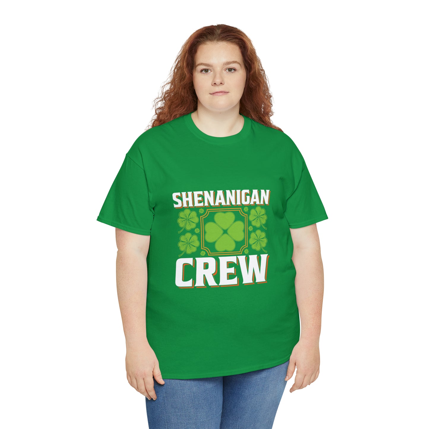 Unisex Shenanigan's Matching Family Shenanigans Crew St Patricks Day Heavy Cotton Tee