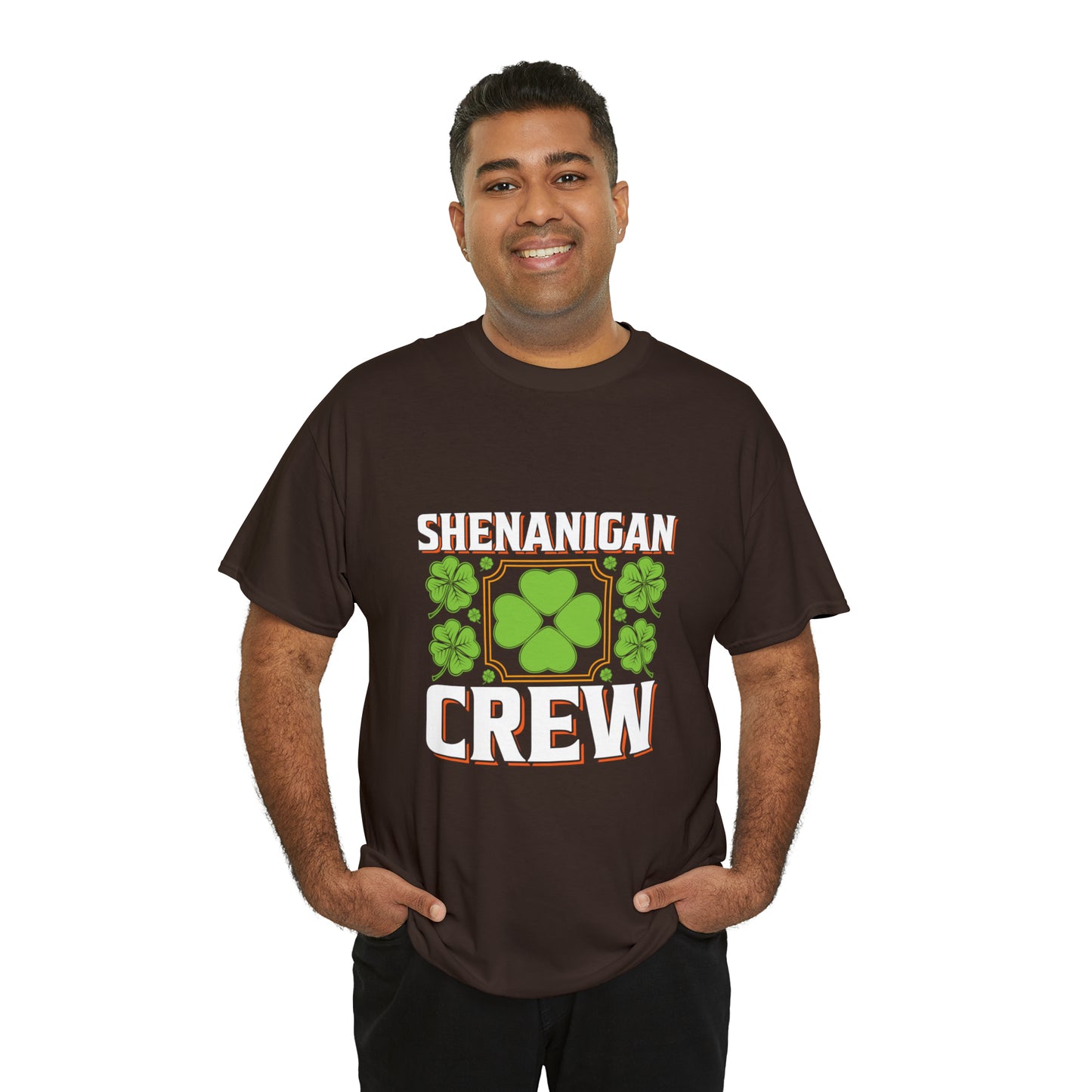 Unisex Shenanigan's Matching Family Shenanigans Crew St Patricks Day Heavy Cotton Tee