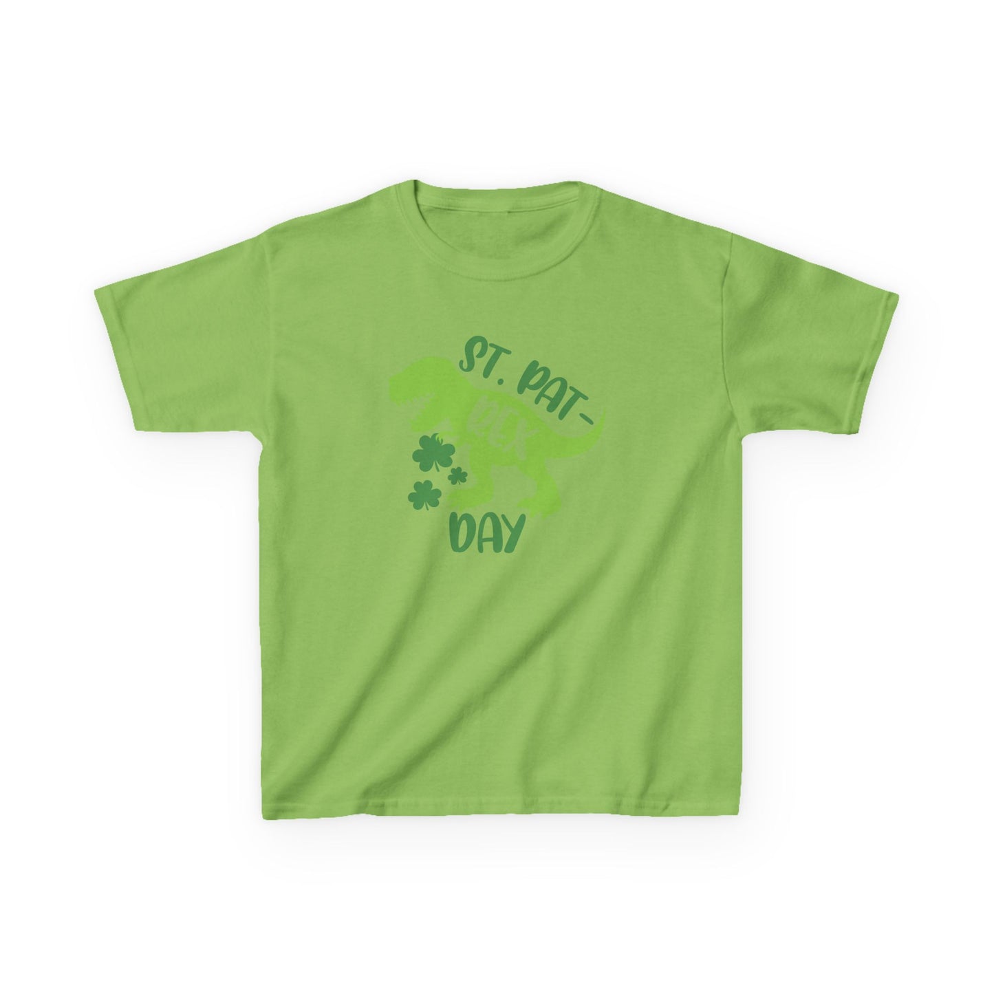 St Pat-Rex Day Dino St Patricks Day Kids Heavy Cotton Tee