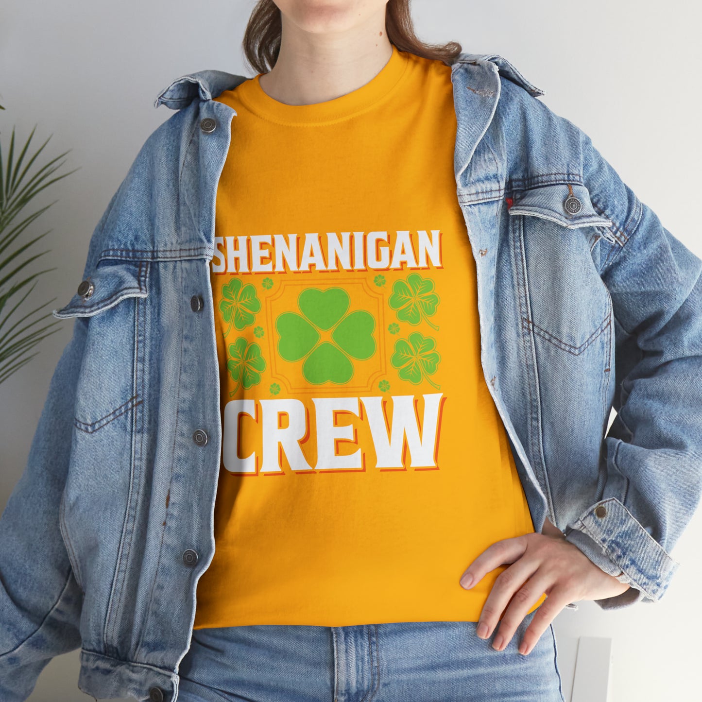 Unisex Shenanigan's Matching Family Shenanigans Crew St Patricks Day Heavy Cotton Tee