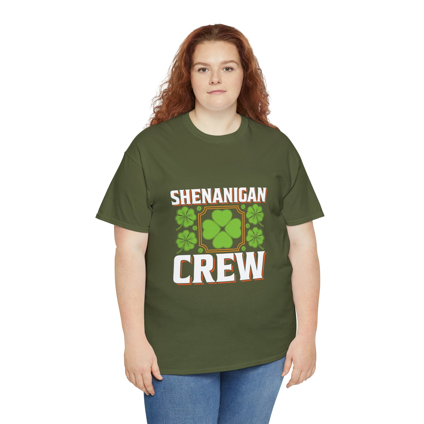 Unisex Shenanigan's Matching Family Shenanigans Crew St Patricks Day Heavy Cotton Tee