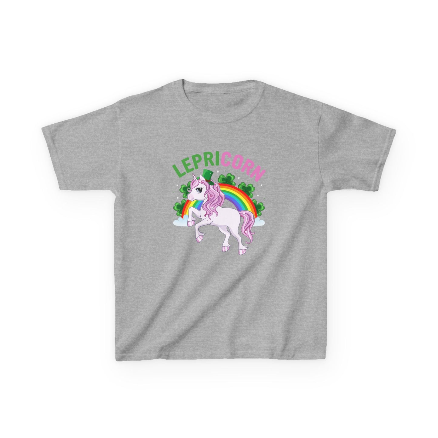 St Patricks Day Leprechaun Unicorn Lepre-corn Kids Heavy Cotton Tee