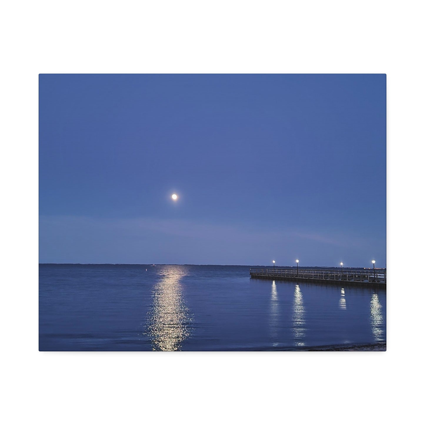 Moonlight Over The Bay, Canvas Stretched, 1.5''